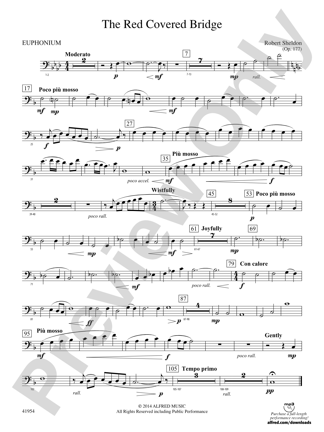 The Red Covered Bridge: Baritone B.C.