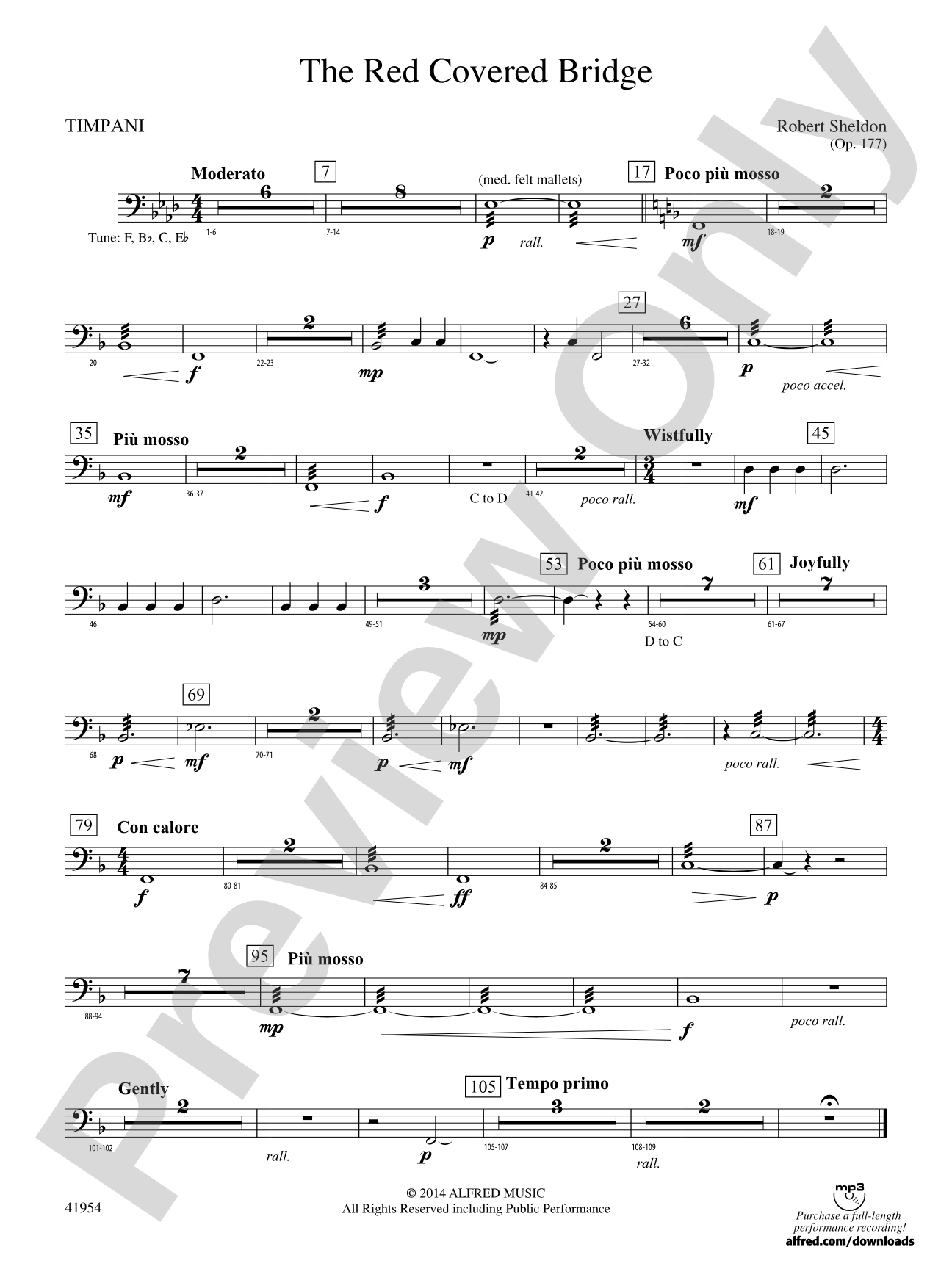 The Red Covered Bridge: Timpani