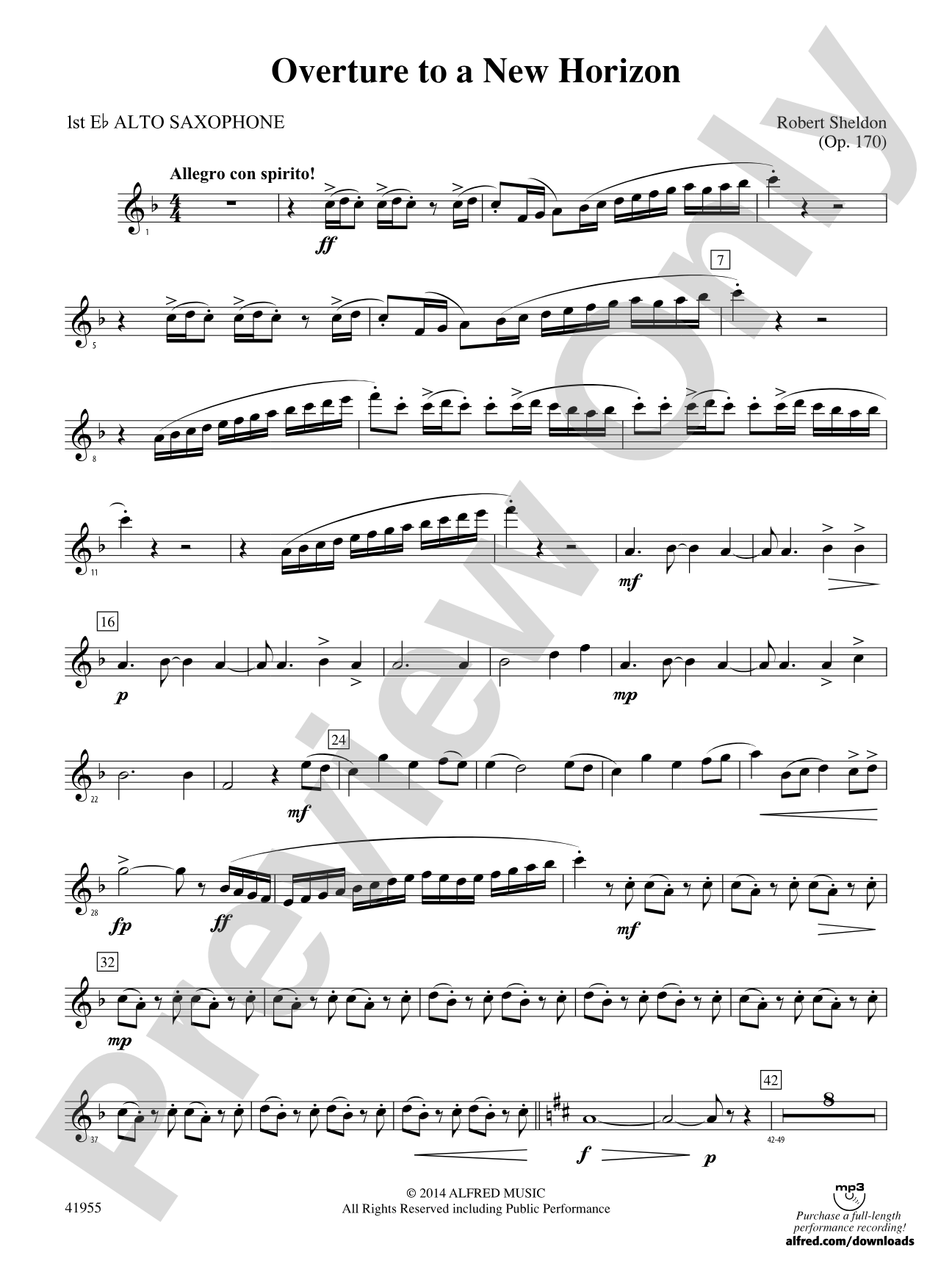 Overture to a New Horizon: E-flat Alto Saxophone