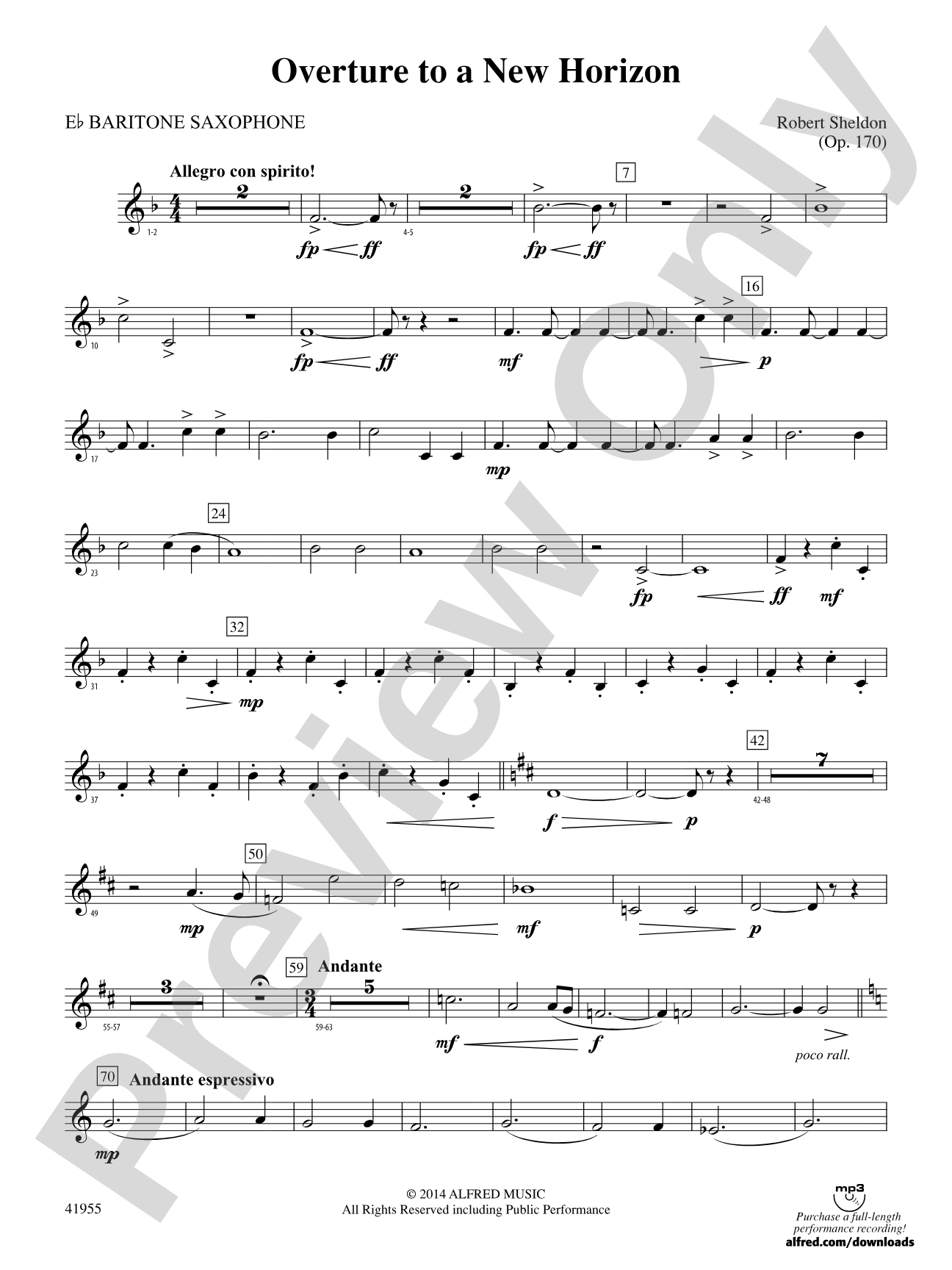 Overture to a New Horizon: E-flat Baritone Saxophone
