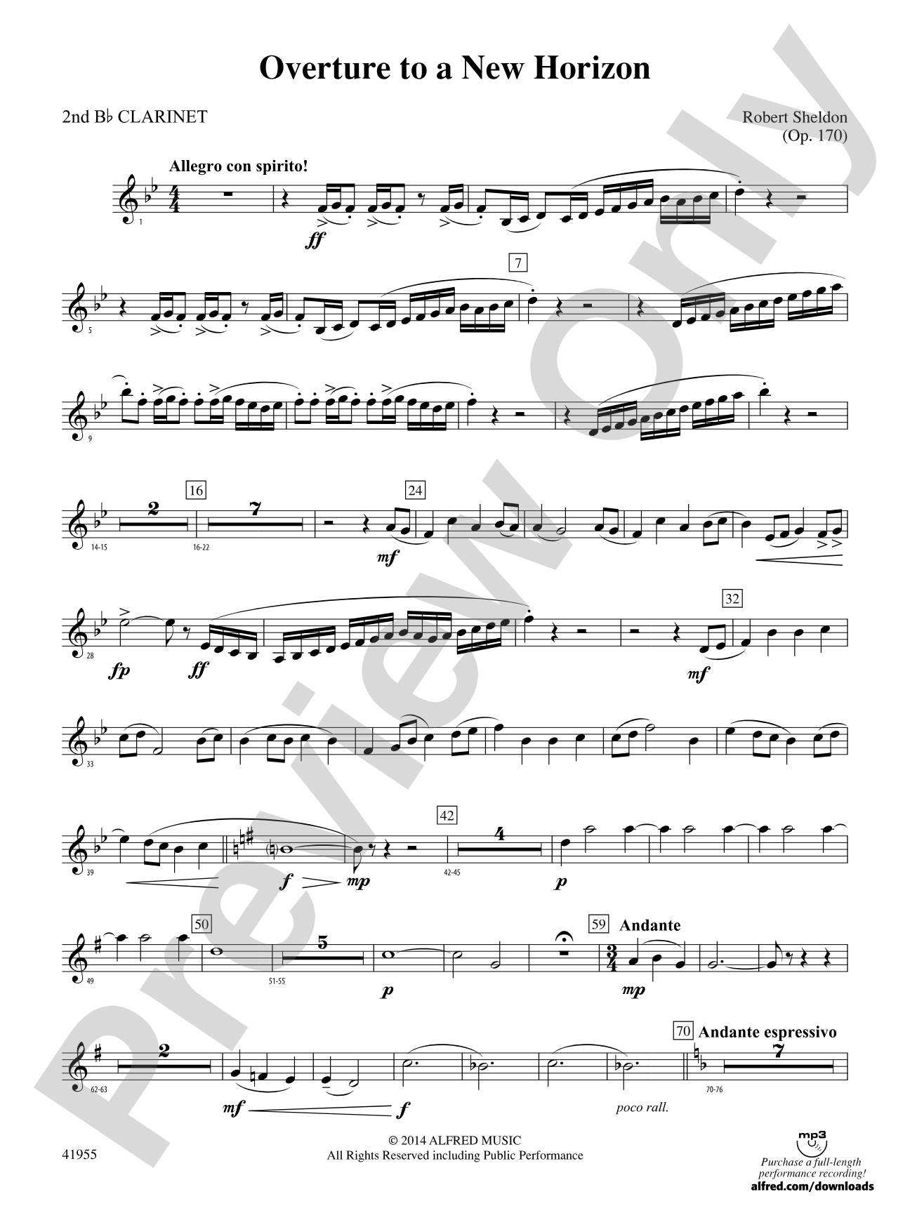 Overture to a New Horizon: 2nd B-flat Clarinet