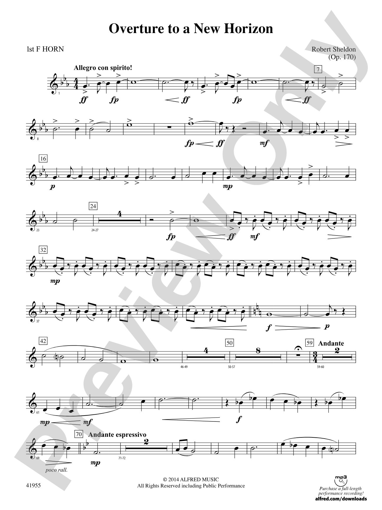 Overture to a New Horizon: 1st F Horn