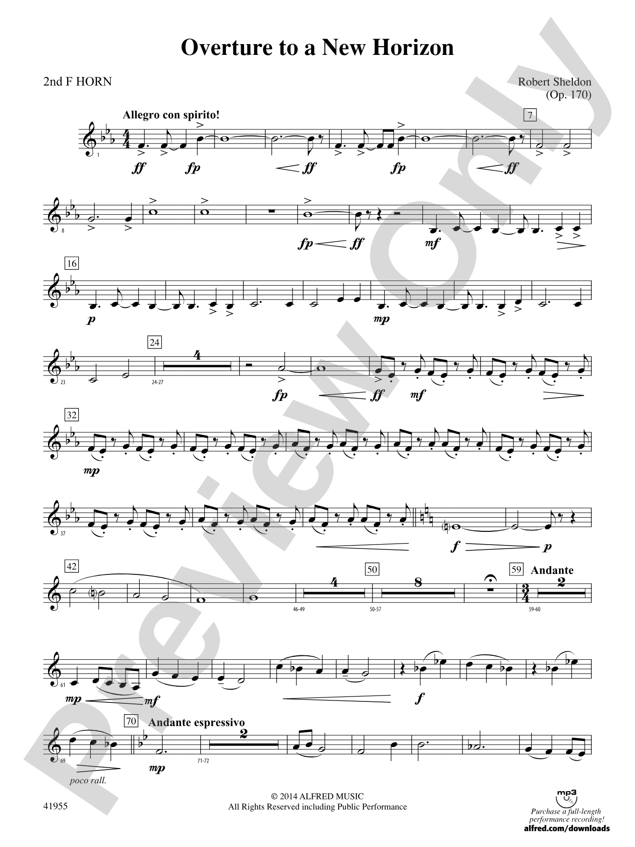 Overture to a New Horizon: 2nd F Horn
