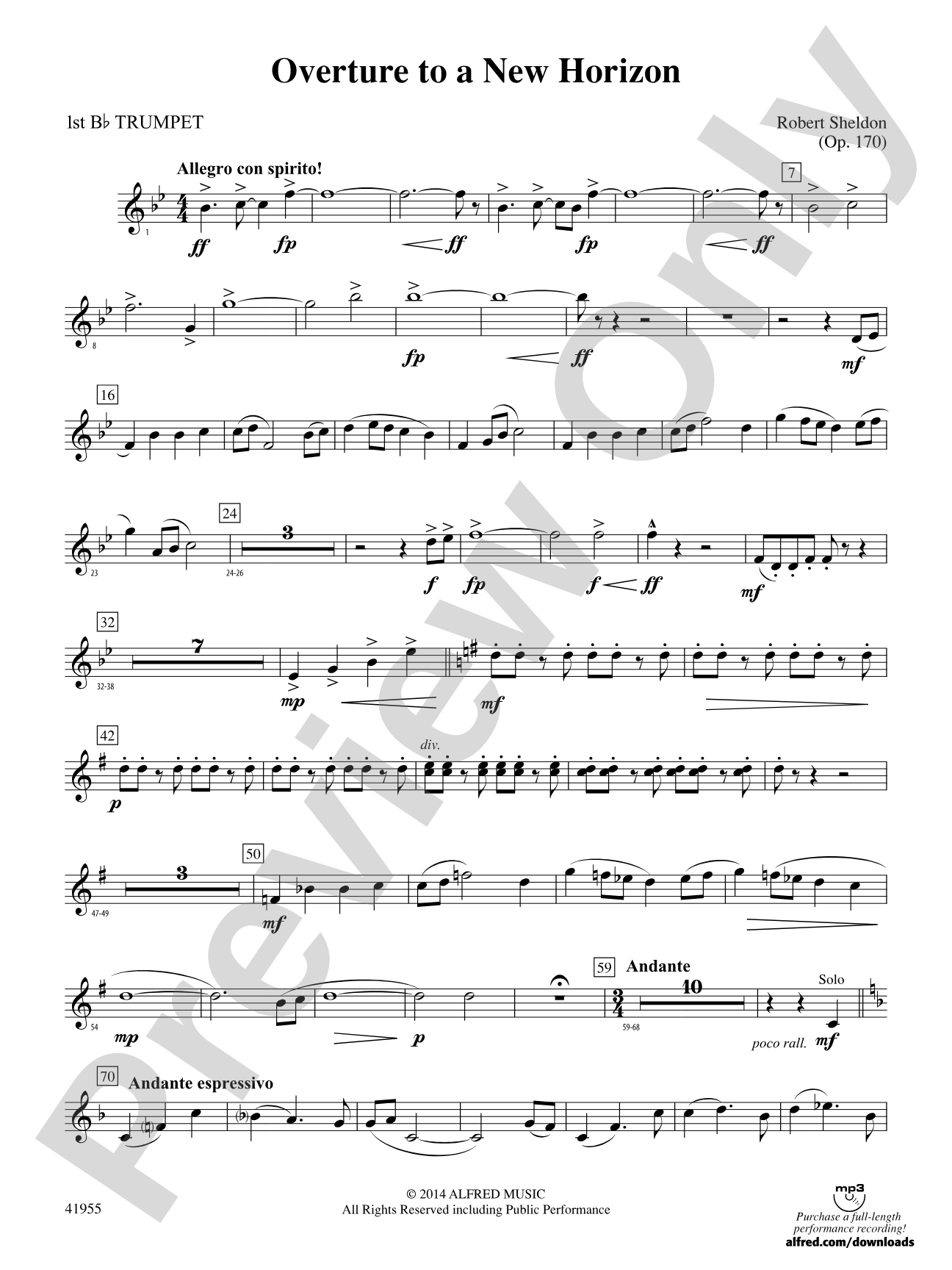 Overture to a New Horizon: 1st B-flat Trumpet
