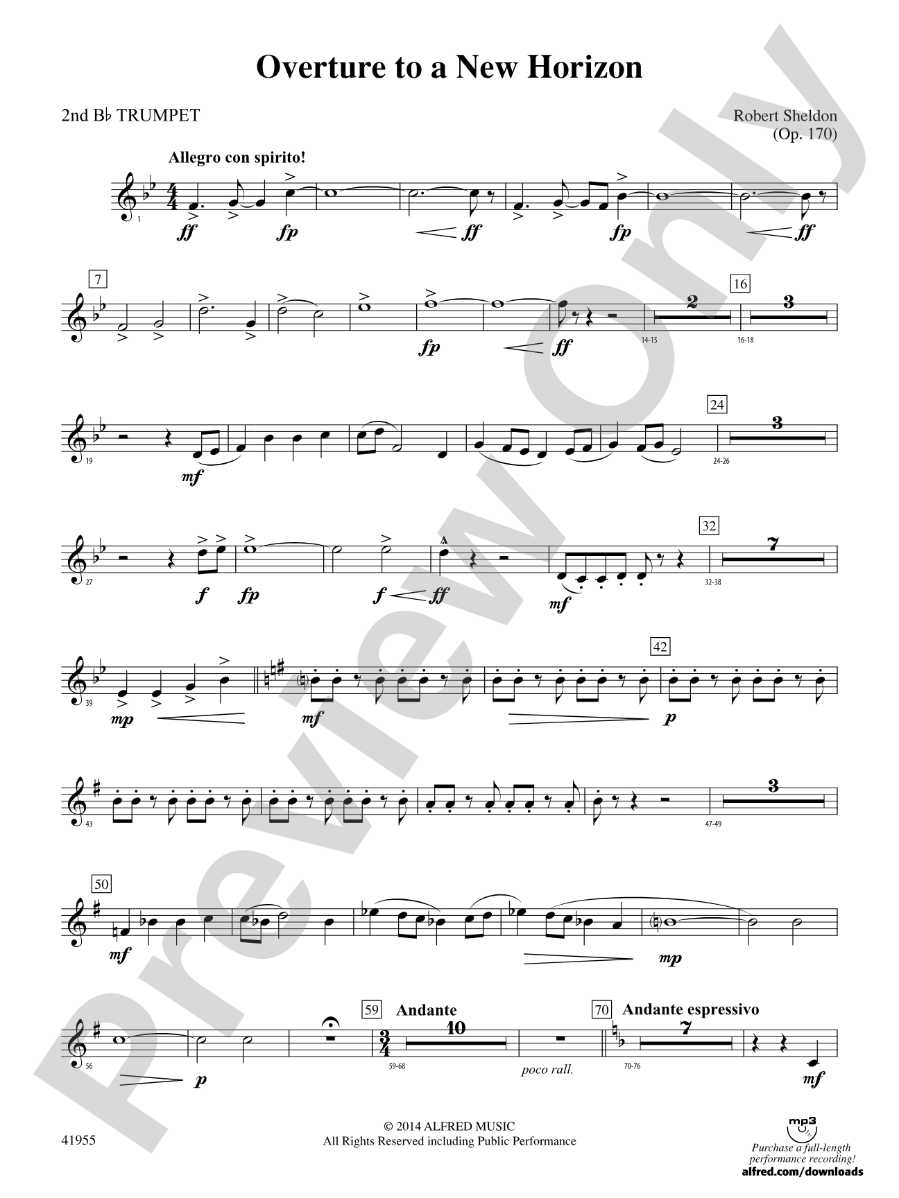Overture to a New Horizon: 2nd B-flat Trumpet