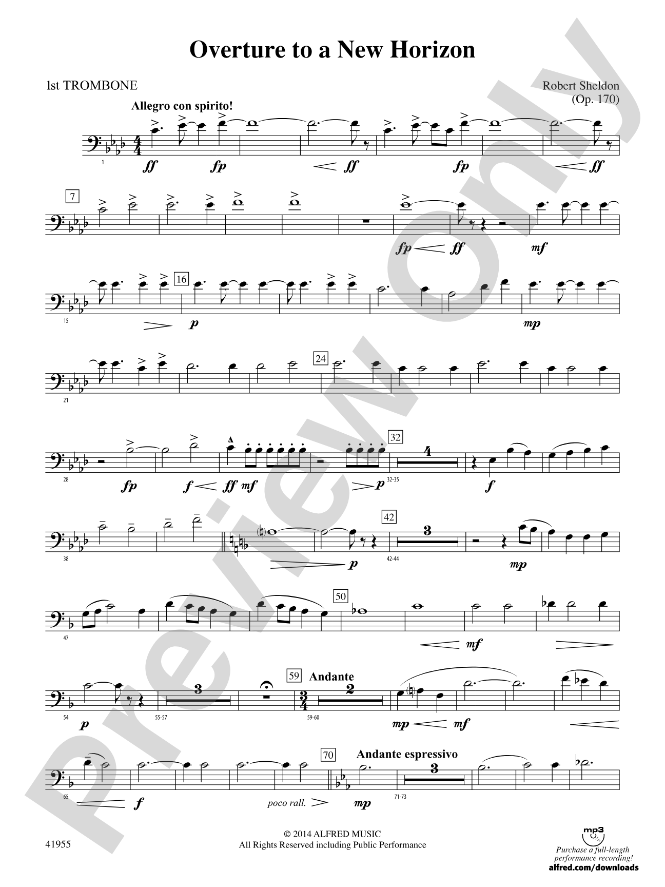 Overture to a New Horizon: 1st Trombone