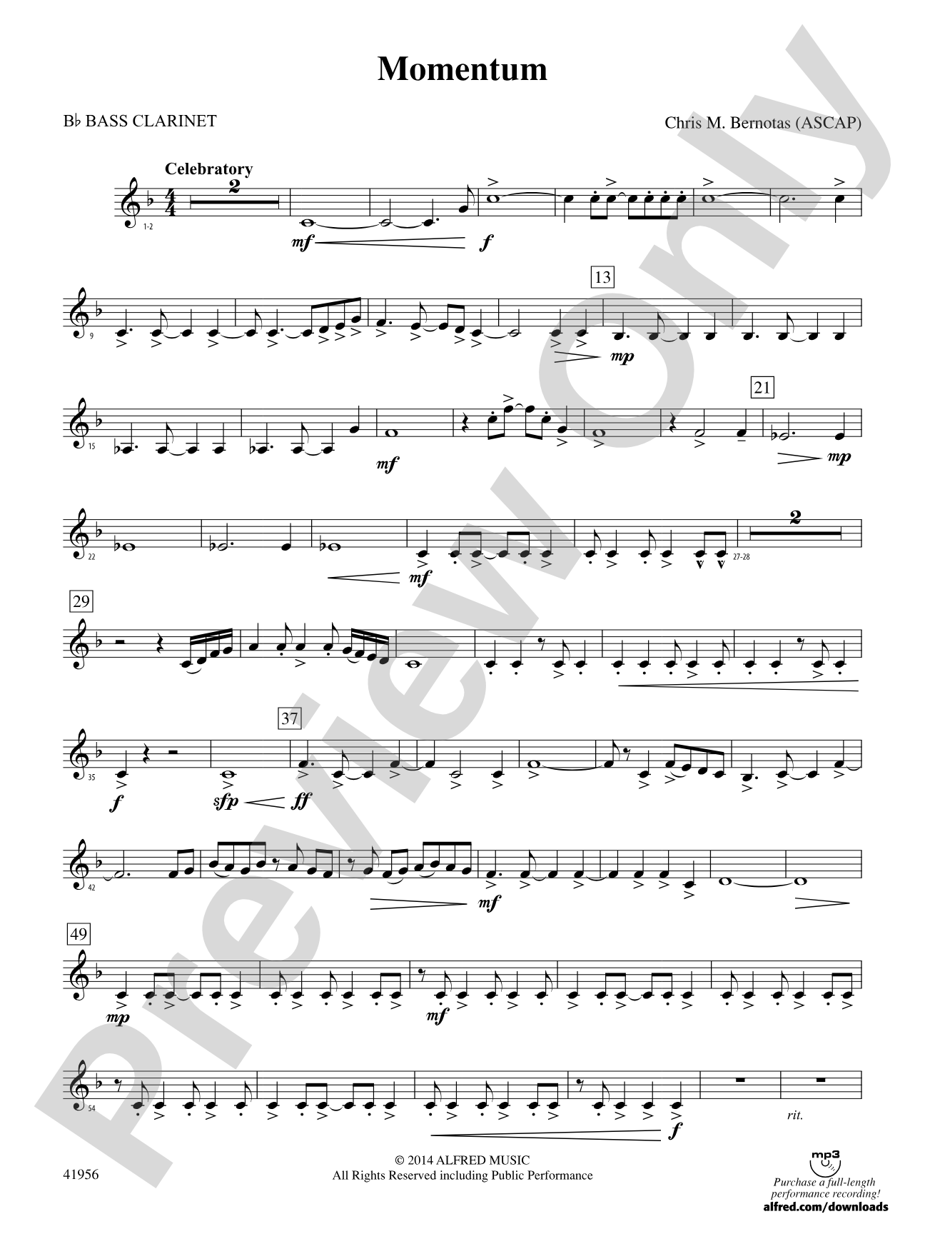 Momentum: B-flat Bass Clarinet