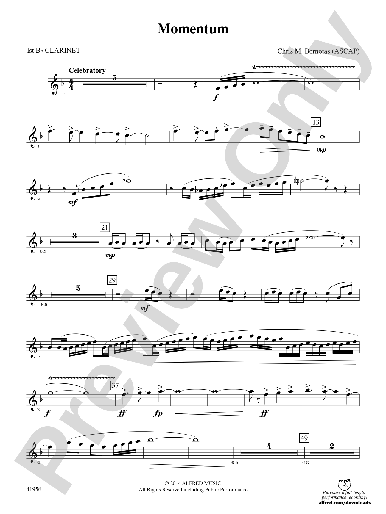Momentum: 1st B-flat Clarinet