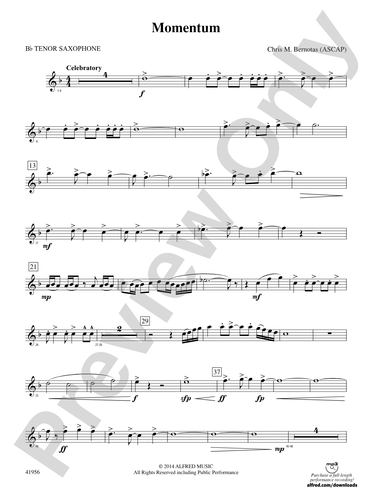 Momentum: B-flat Tenor Saxophone