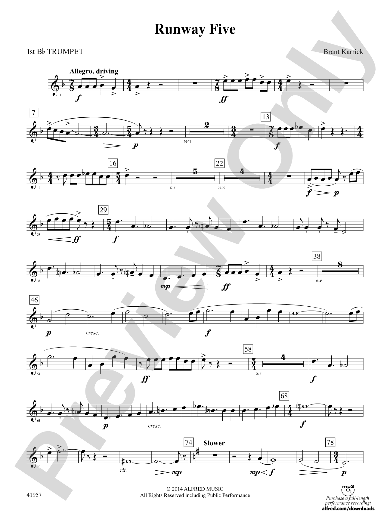 Runway Five: 1st B-flat Trumpet