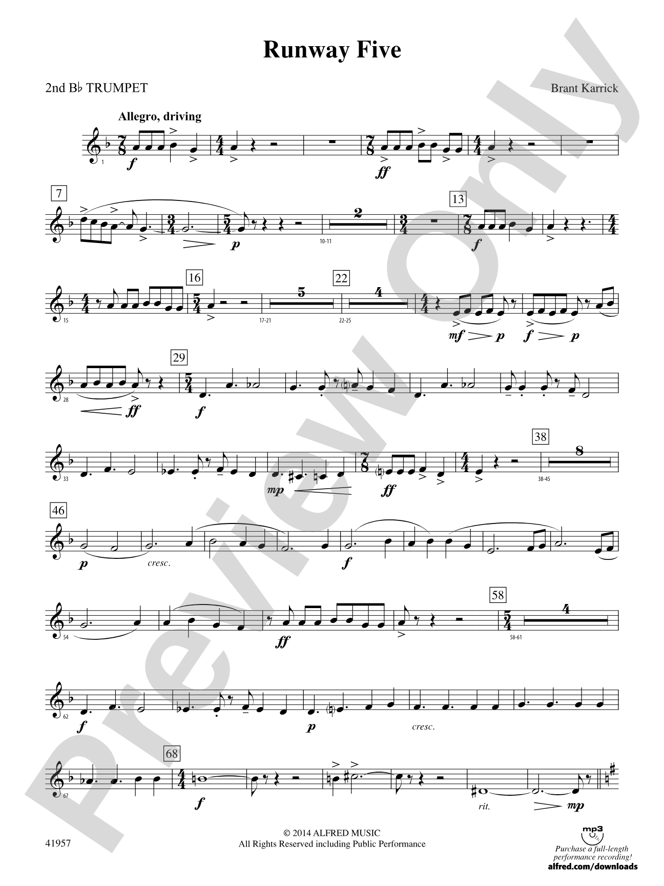 Runway Five: 2nd B-flat Trumpet