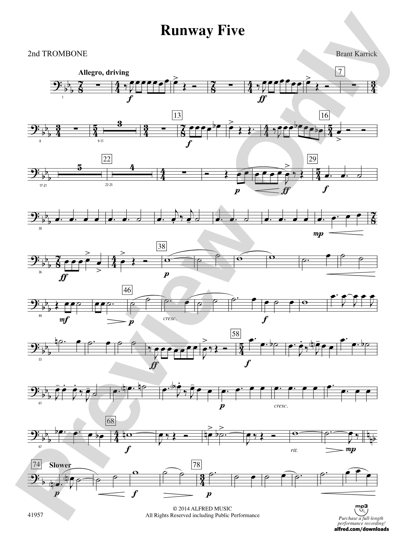 Runway Five: 2nd Trombone