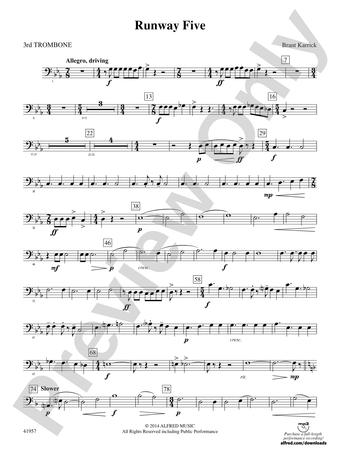 Runway Five: 3rd Trombone