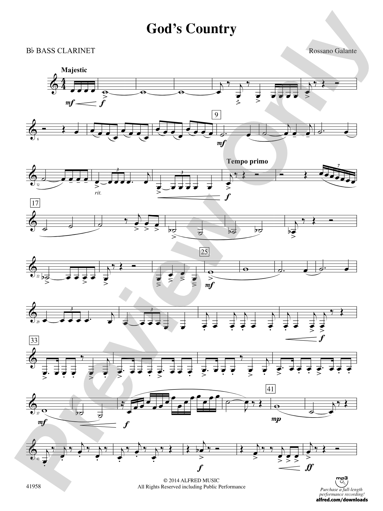 God's Country: B-flat Bass Clarinet