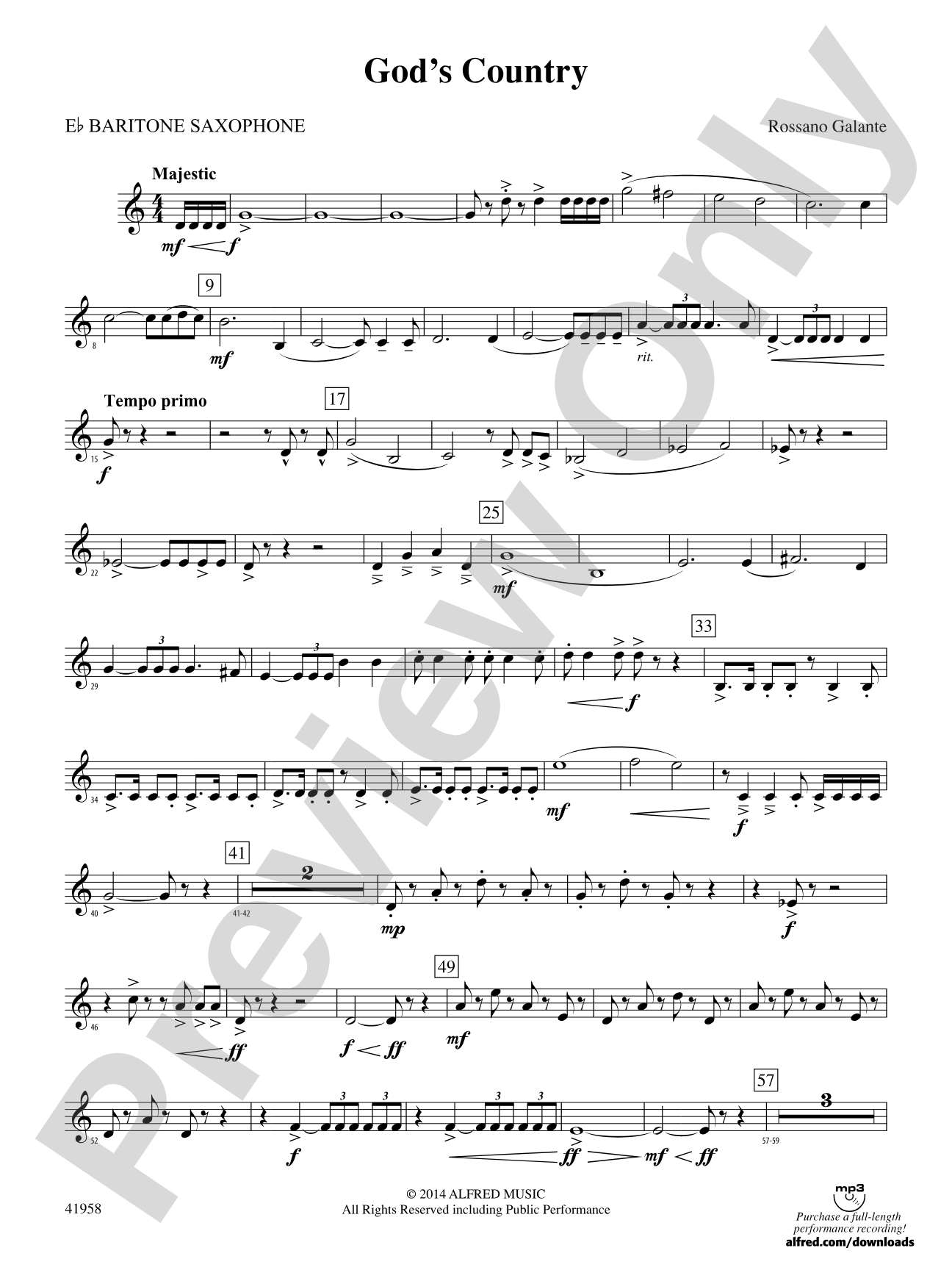 God's Country: E-flat Baritone Saxophone