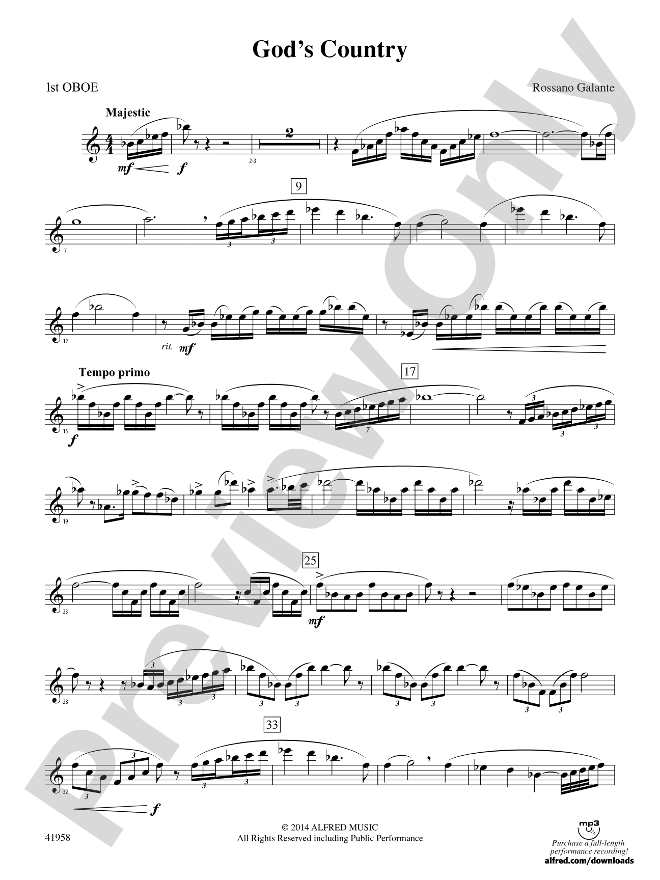 God's Country: Oboe