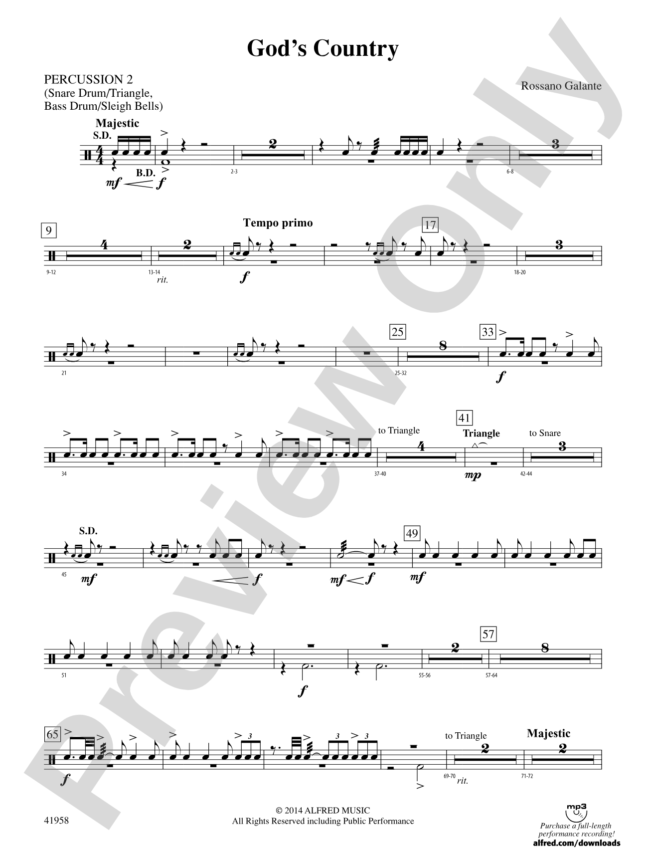 God's Country: 2nd Percussion