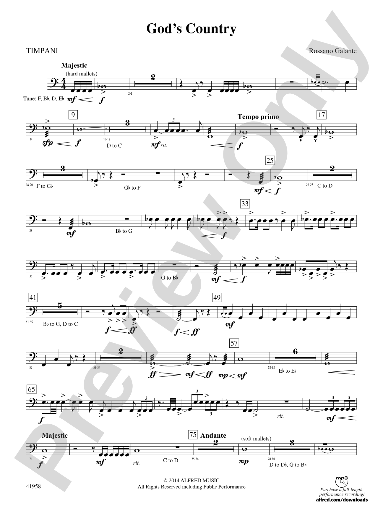 God's Country: Timpani