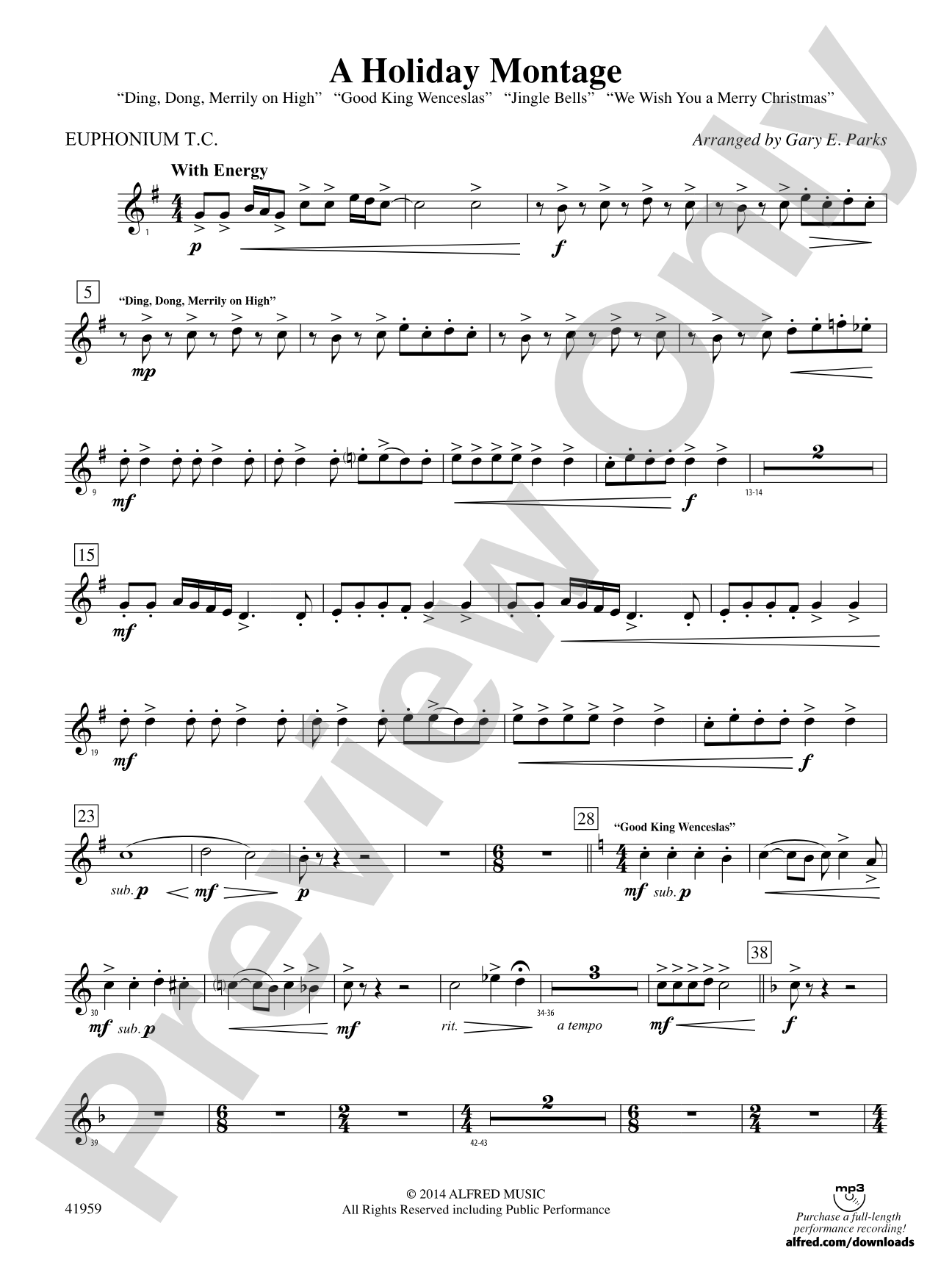 A Holiday Montage: Baritone T.C.