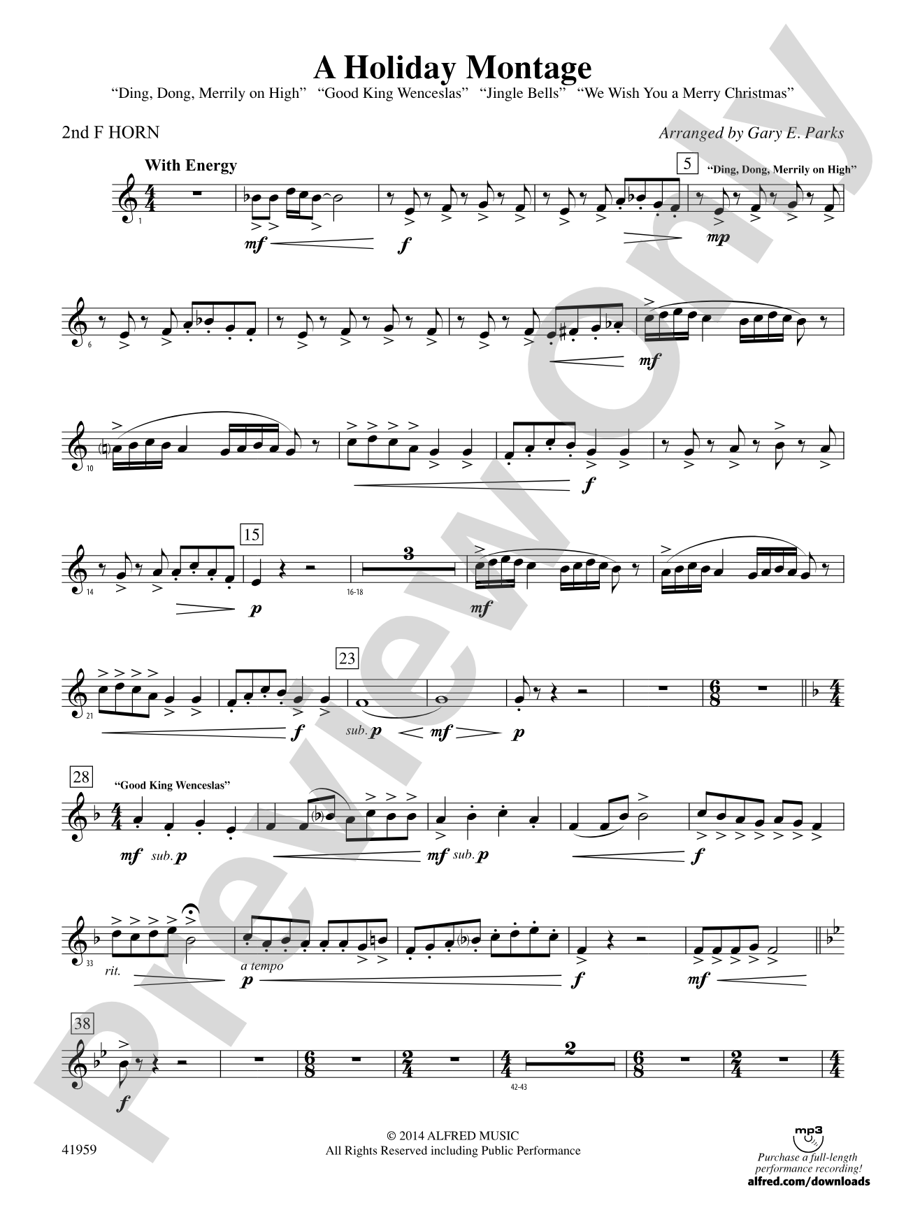 A Holiday Montage: 2nd F Horn