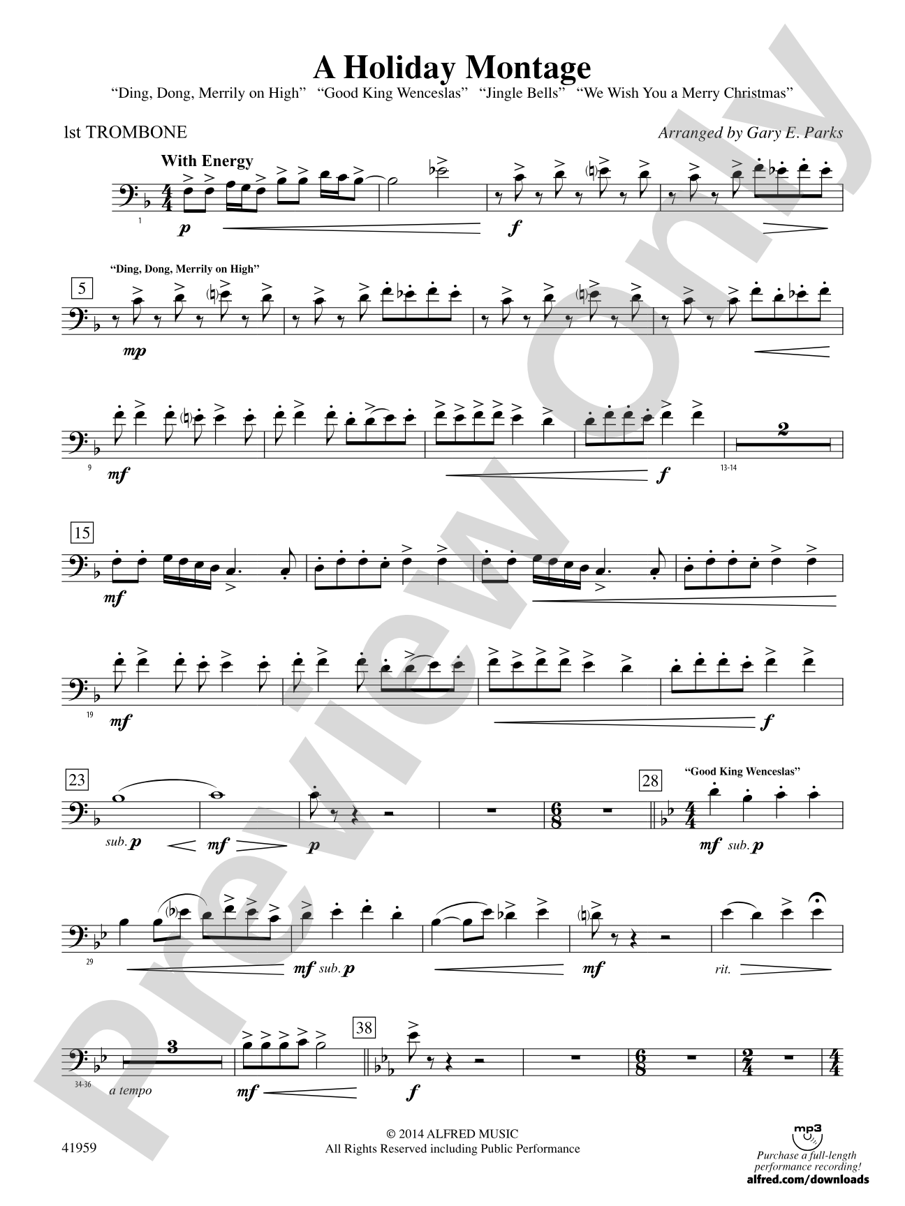 A Holiday Montage: 1st Trombone