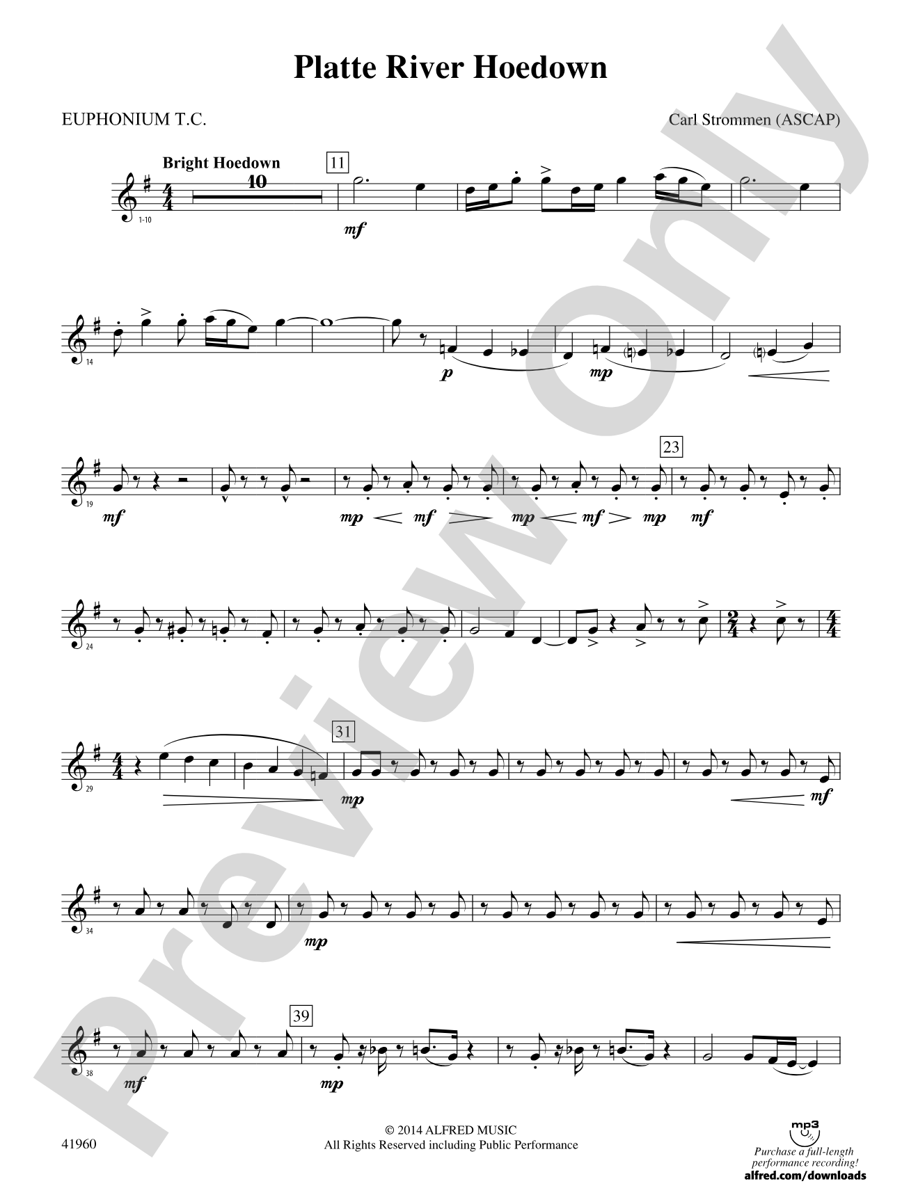 Platte River Hoedown: Baritone T.C.