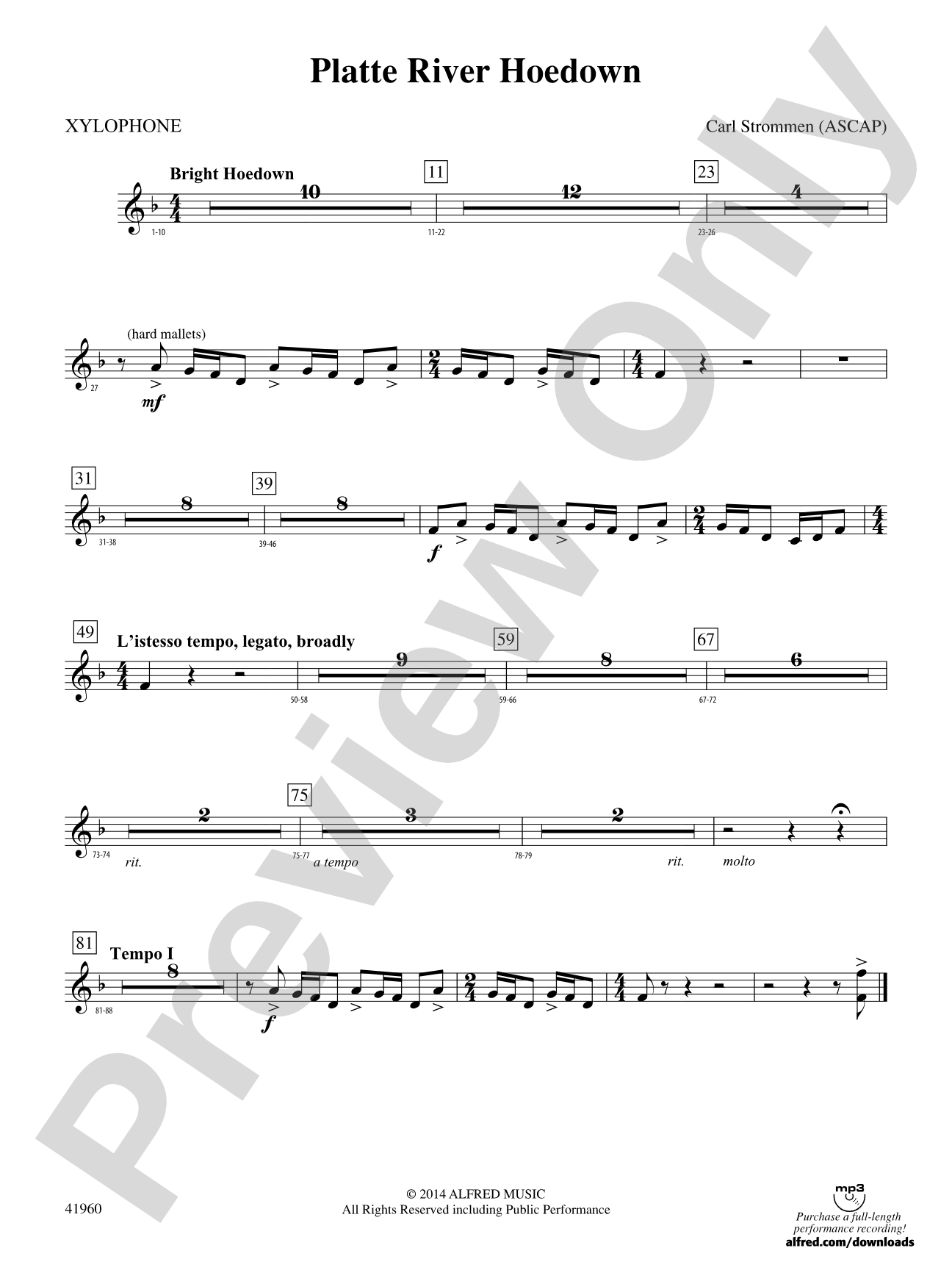 Platte River Hoedown: Xylophone