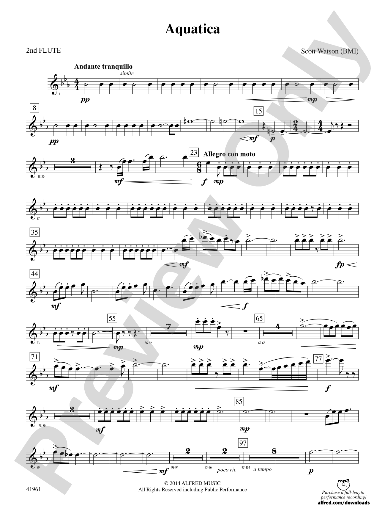Aquatica: 2nd Flute