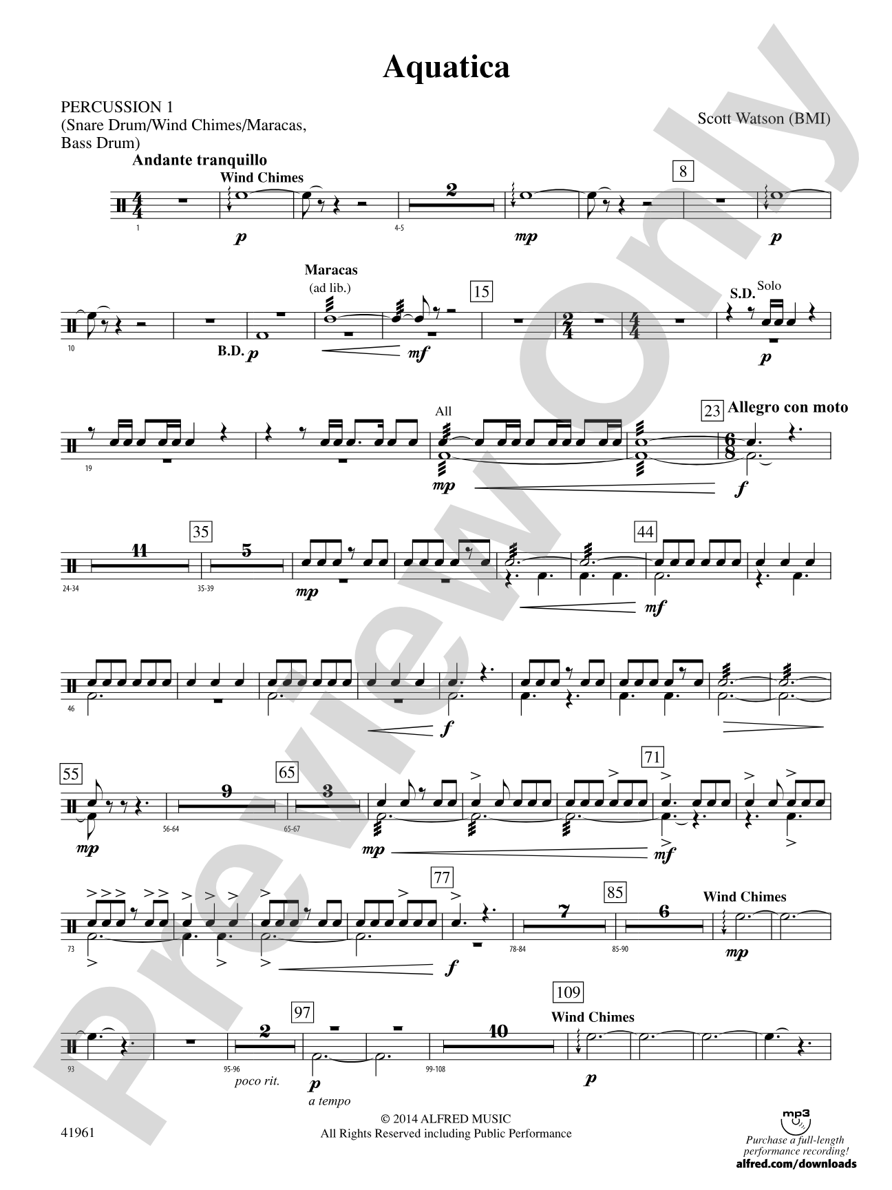 Aquatica: 1st Percussion
