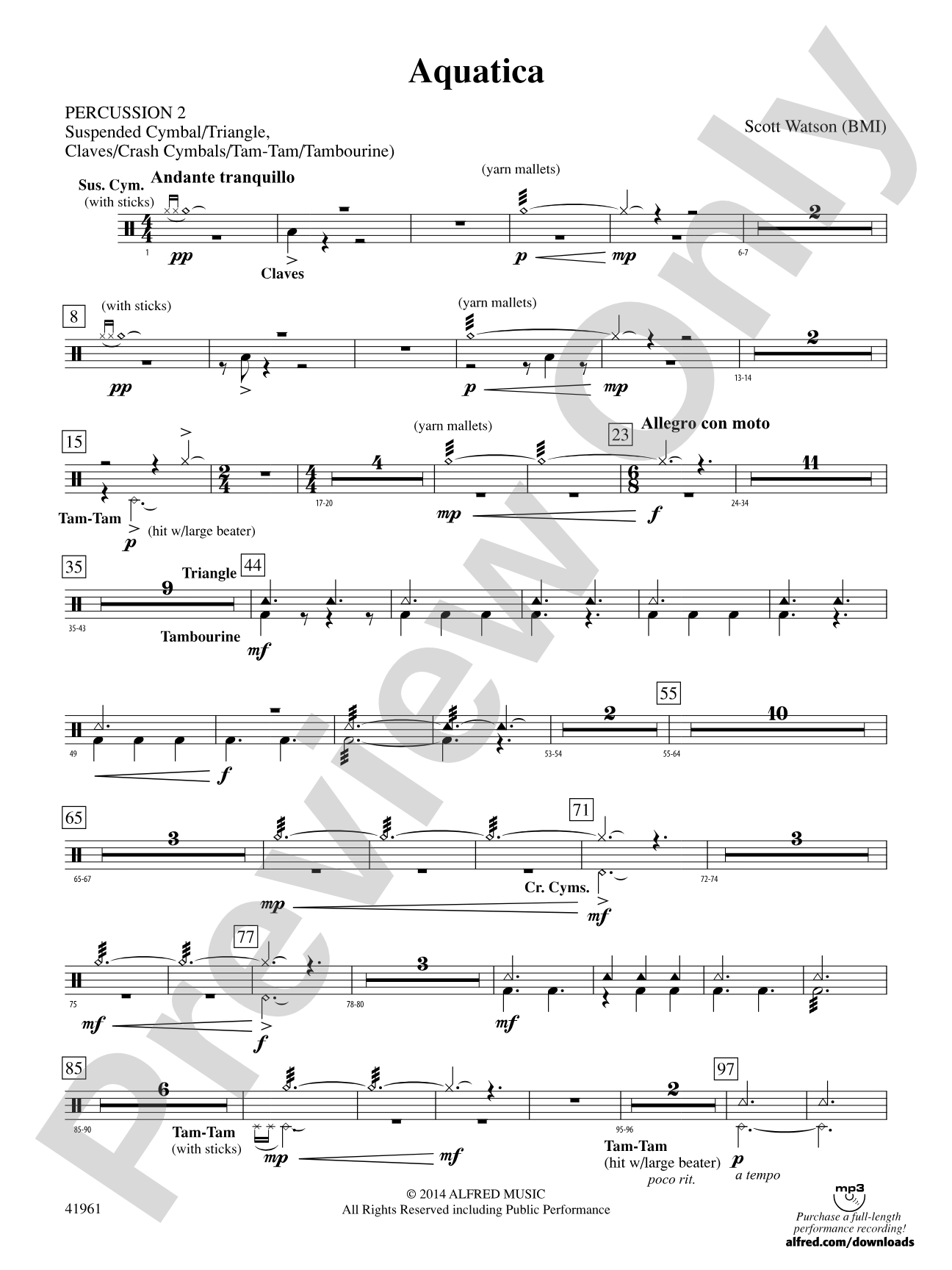 Aquatica: 2nd Percussion