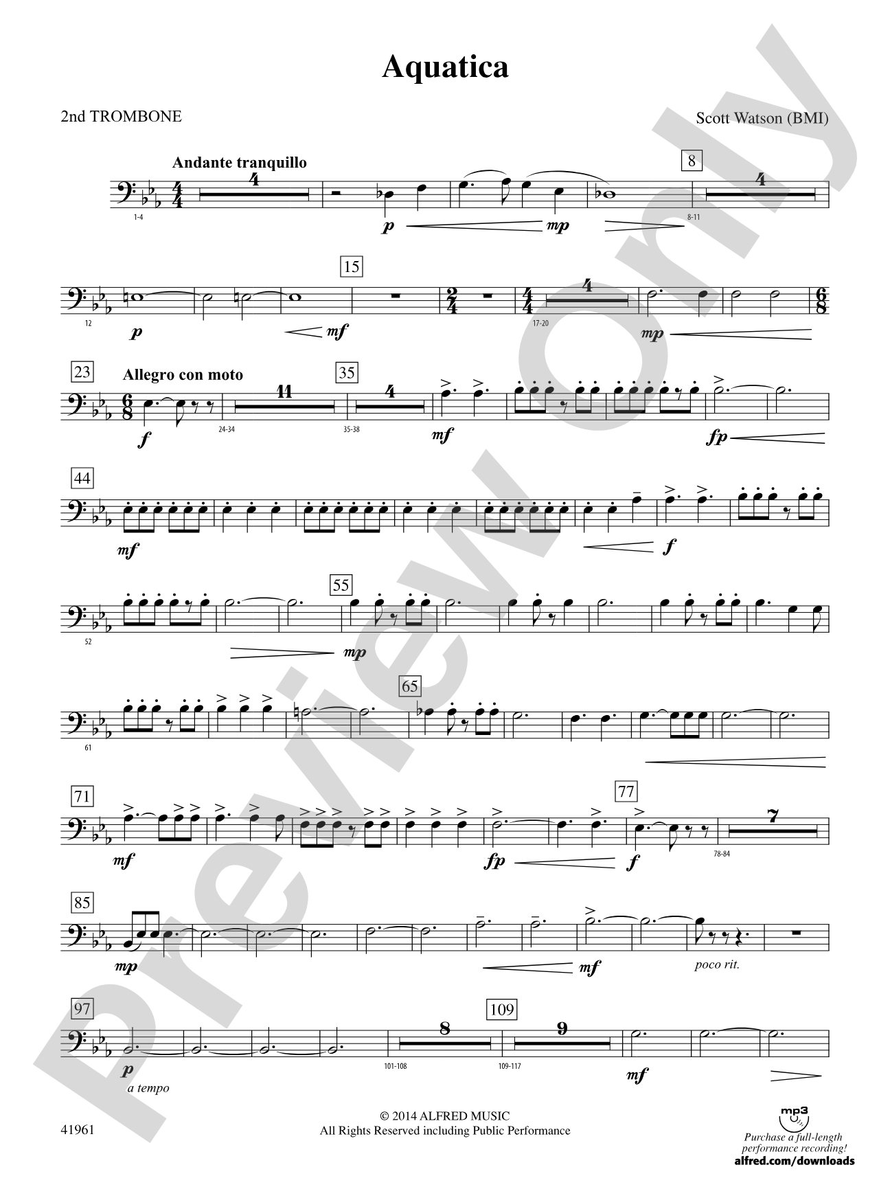Aquatica: 2nd Trombone