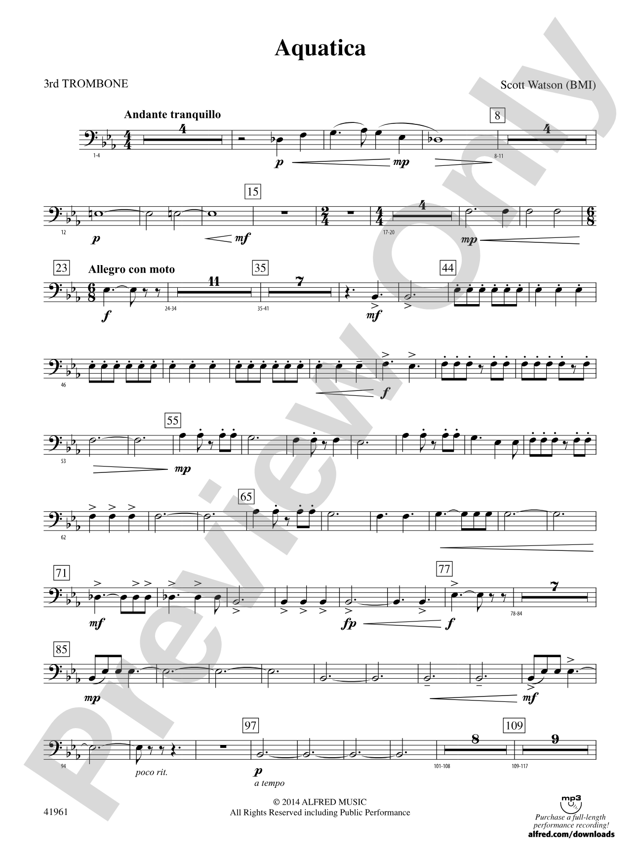 Aquatica: 3rd Trombone