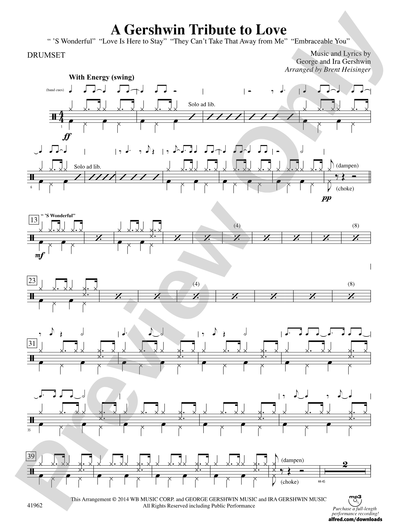 A Gershwin Tribute to Love: Drums