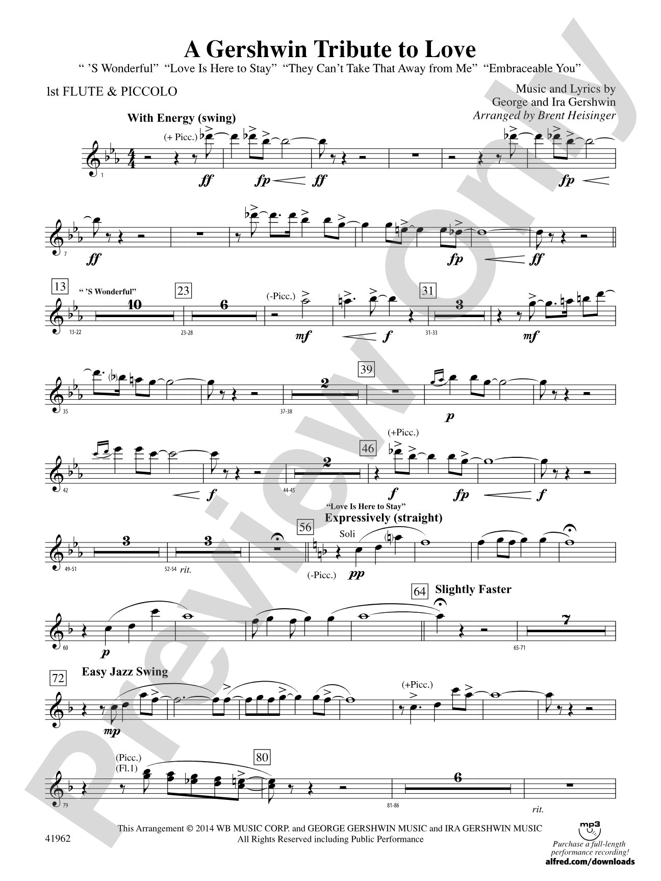 A Gershwin Tribute to Love: Flute