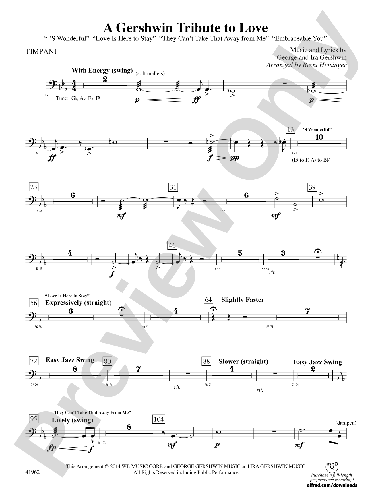 A Gershwin Tribute to Love: Timpani