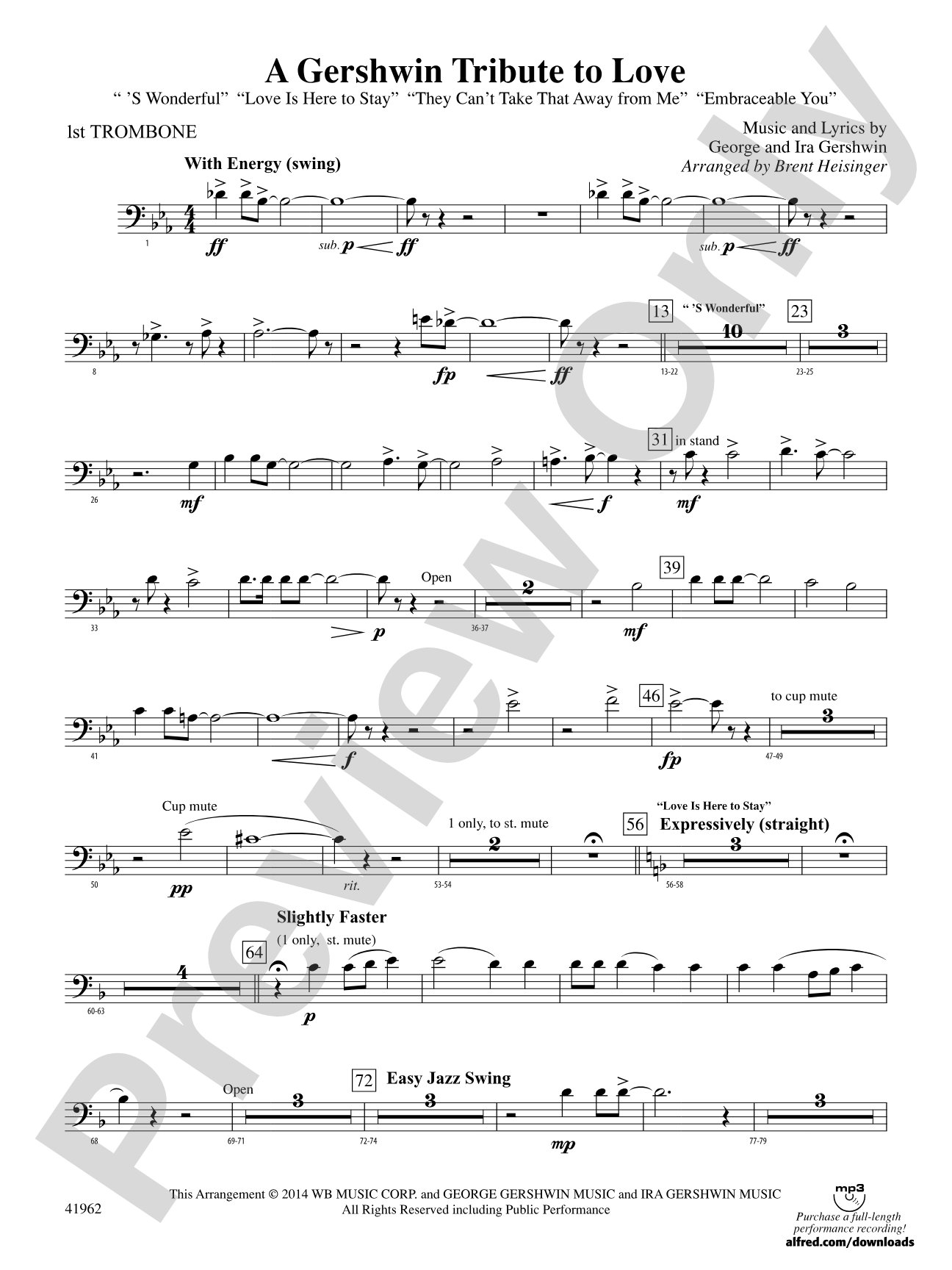 A Gershwin Tribute to Love: 1st Trombone
