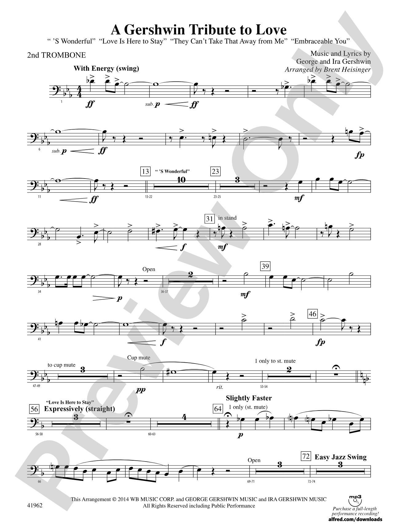 A Gershwin Tribute to Love: 2nd Trombone