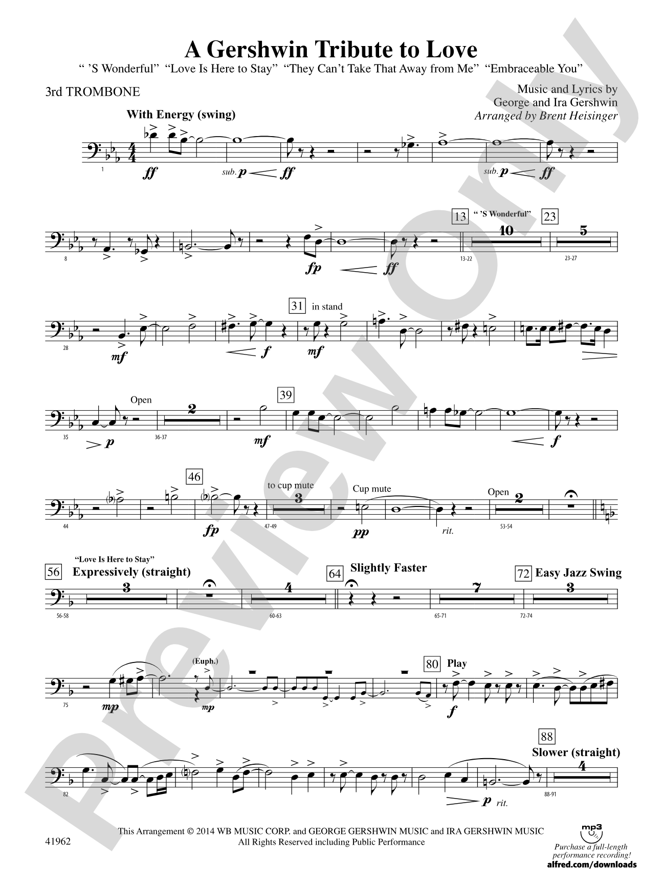 A Gershwin Tribute to Love: 3rd Trombone