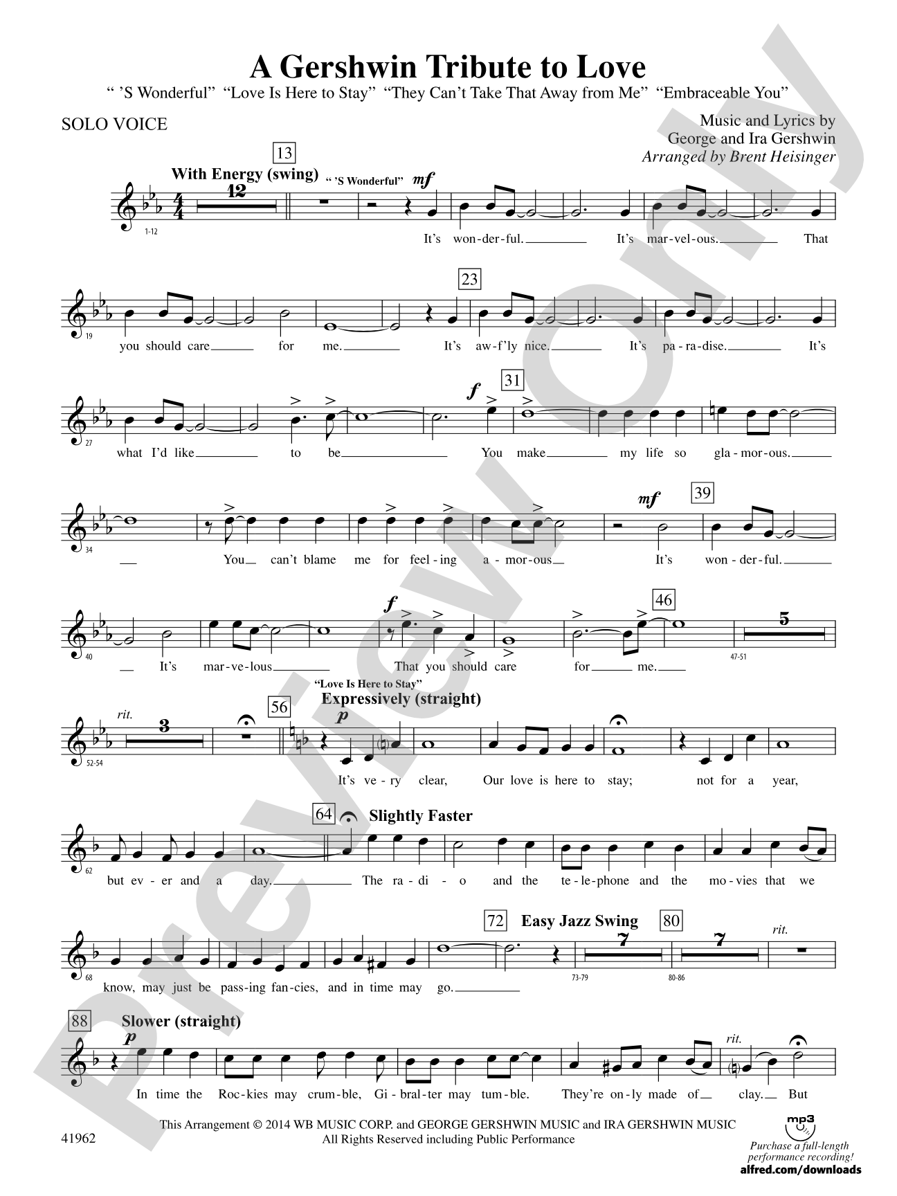 A Gershwin Tribute to Love: Vocals