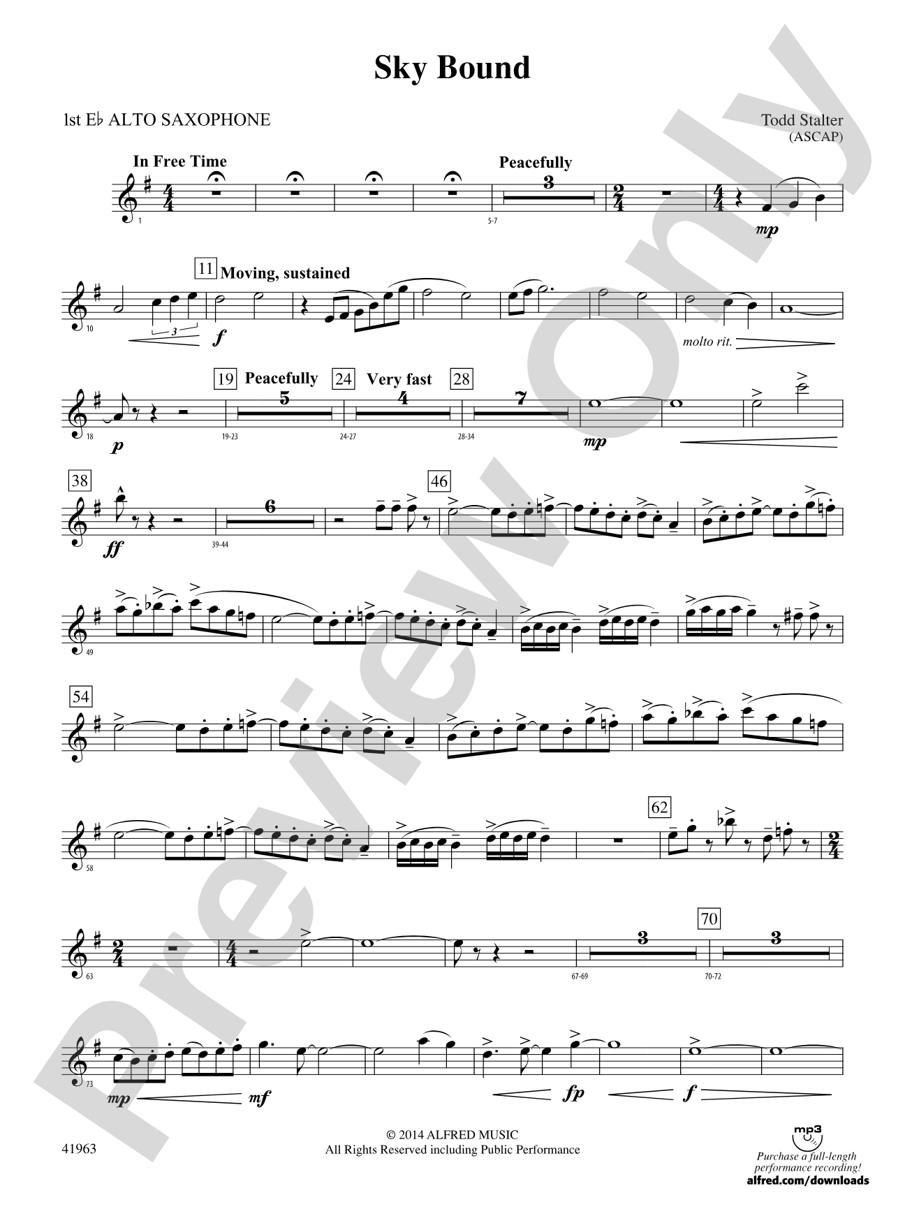 Sky Bound: E-flat Alto Saxophone