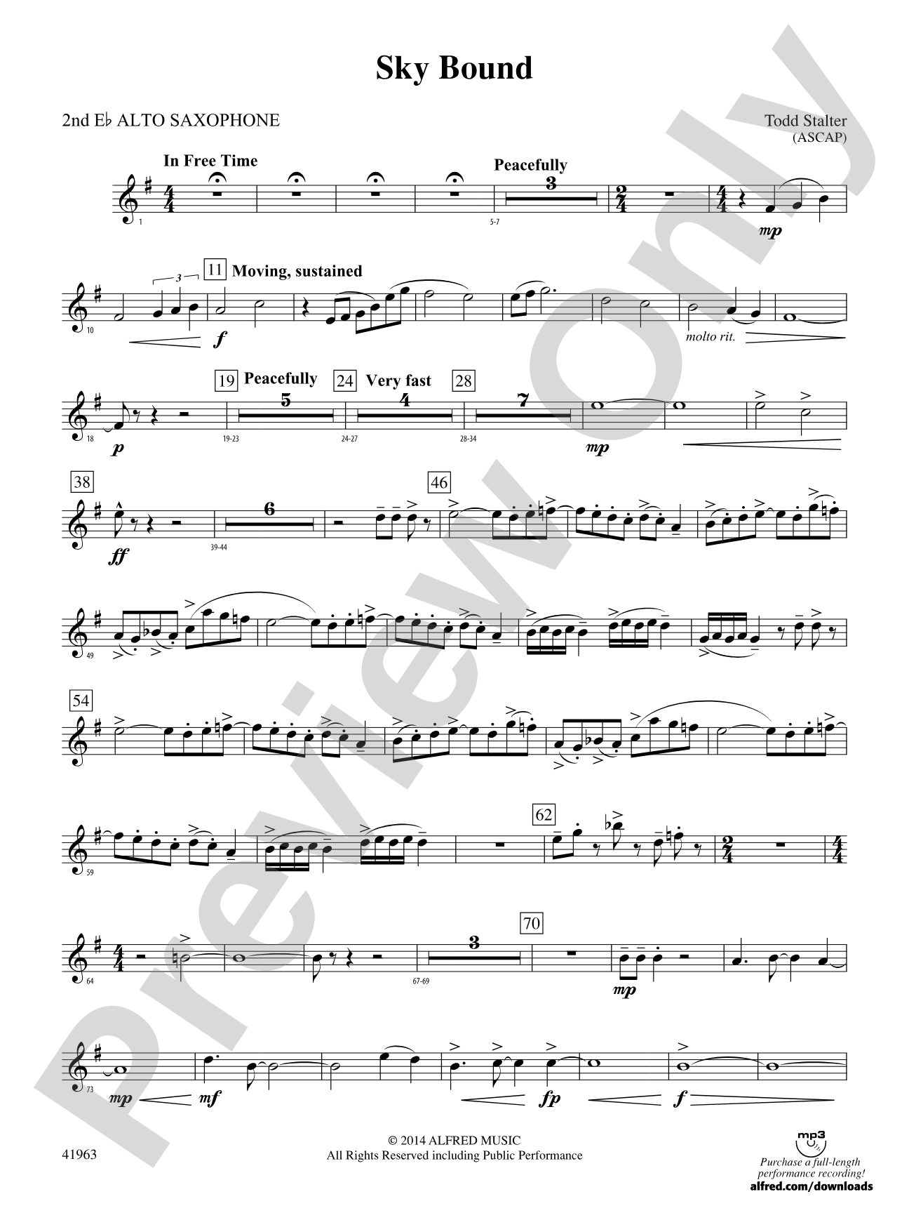 Sky Bound: 2nd E-flat Alto Saxophone