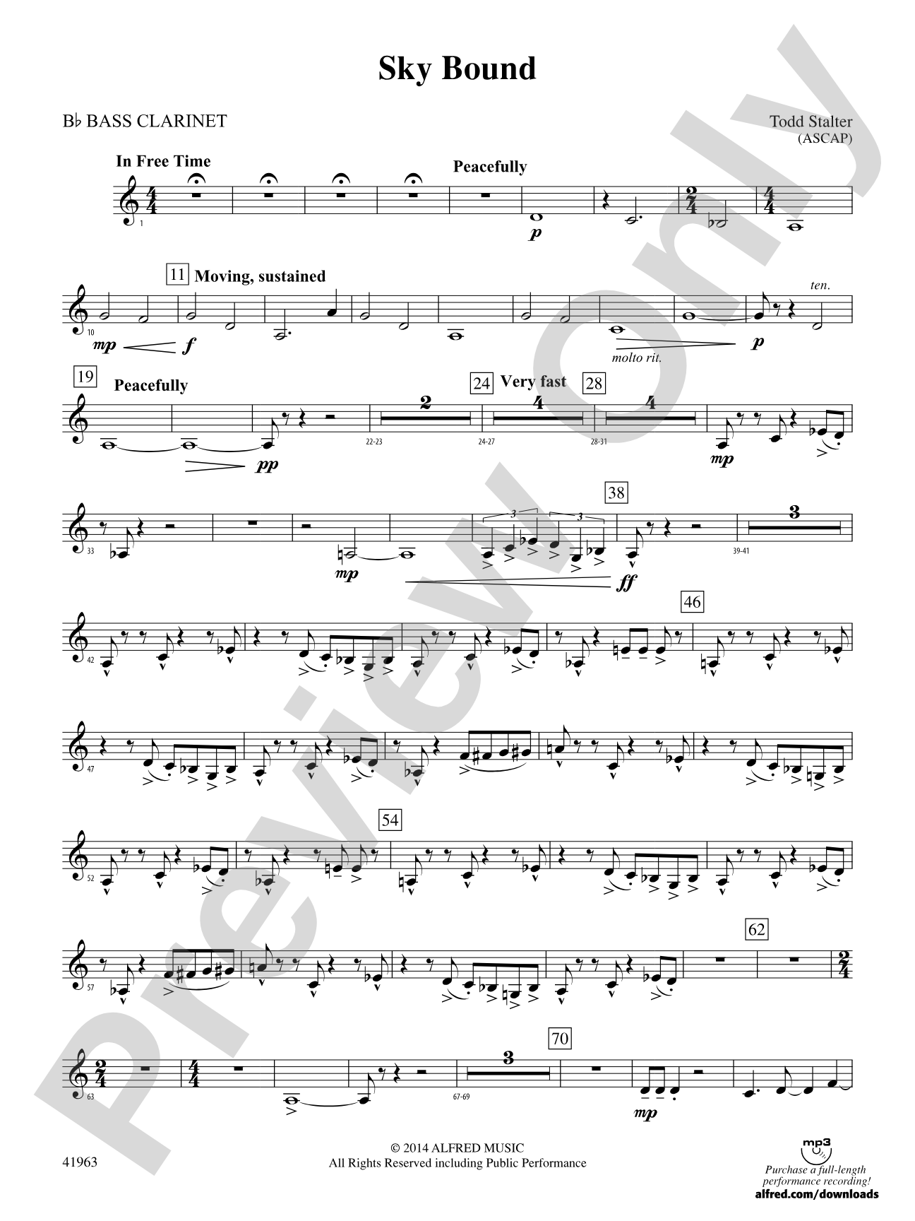 Sky Bound: B-flat Bass Clarinet