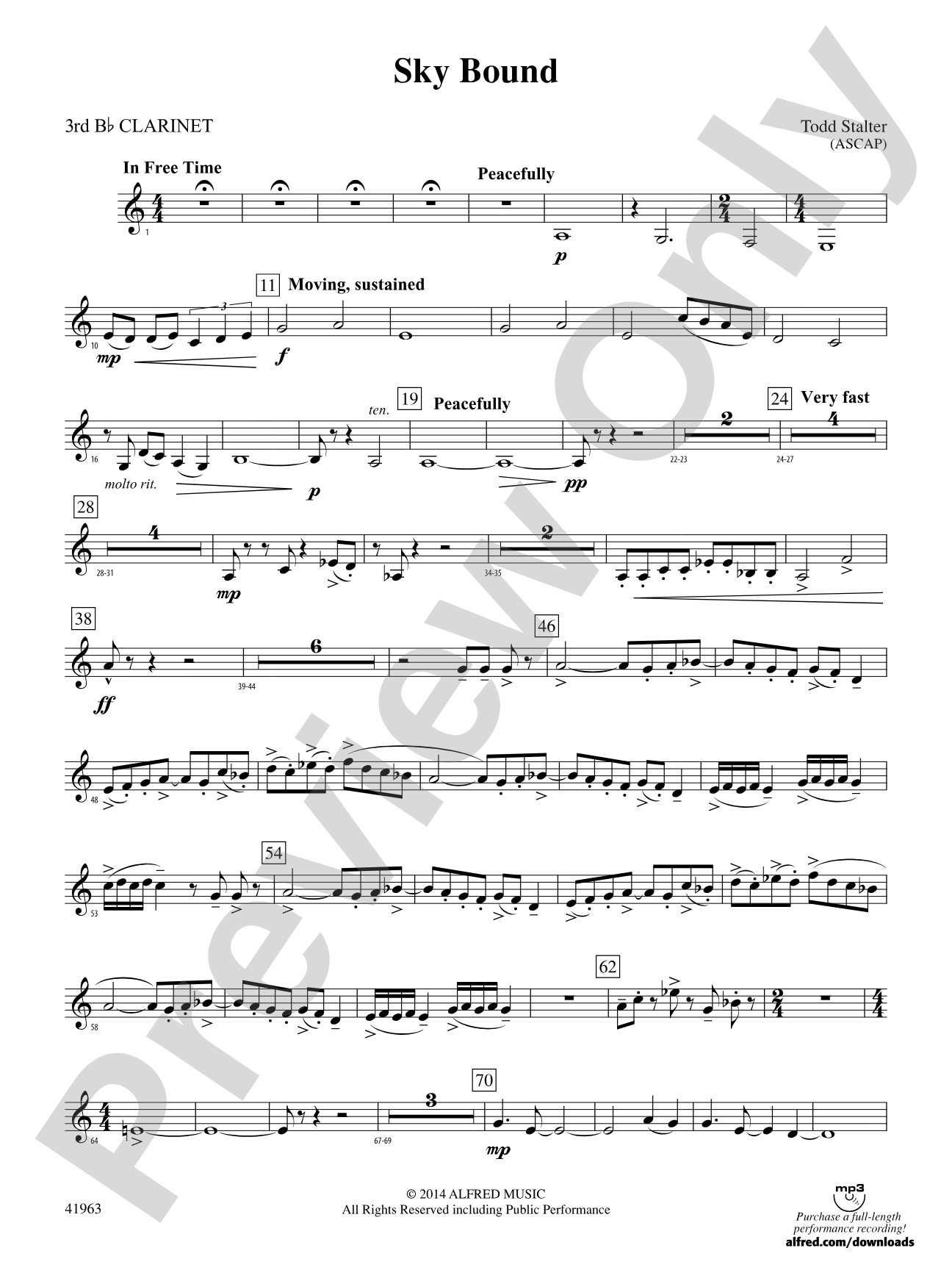 Sky Bound: 3rd B-flat Clarinet