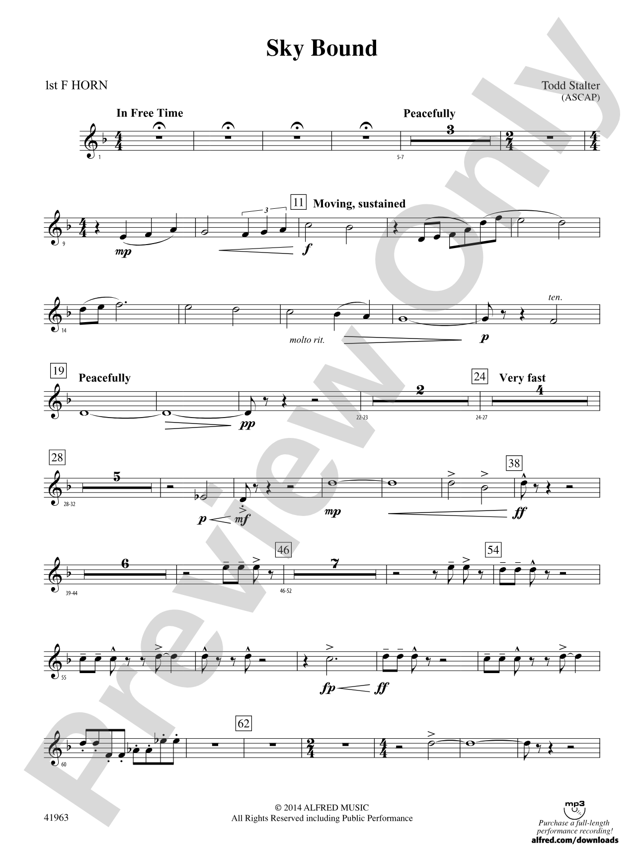 Sky Bound: 1st F Horn