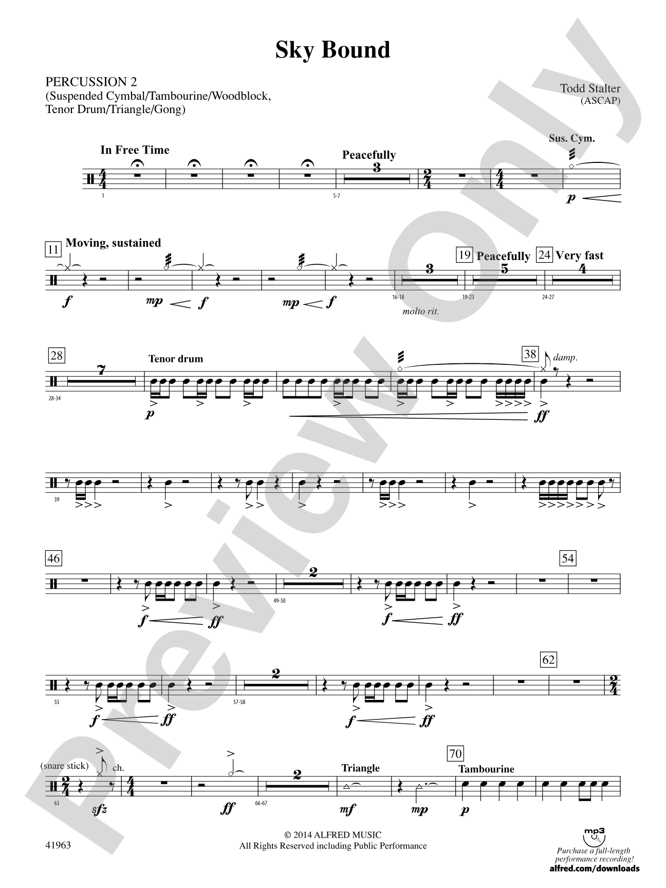 Sky Bound: 2nd Percussion