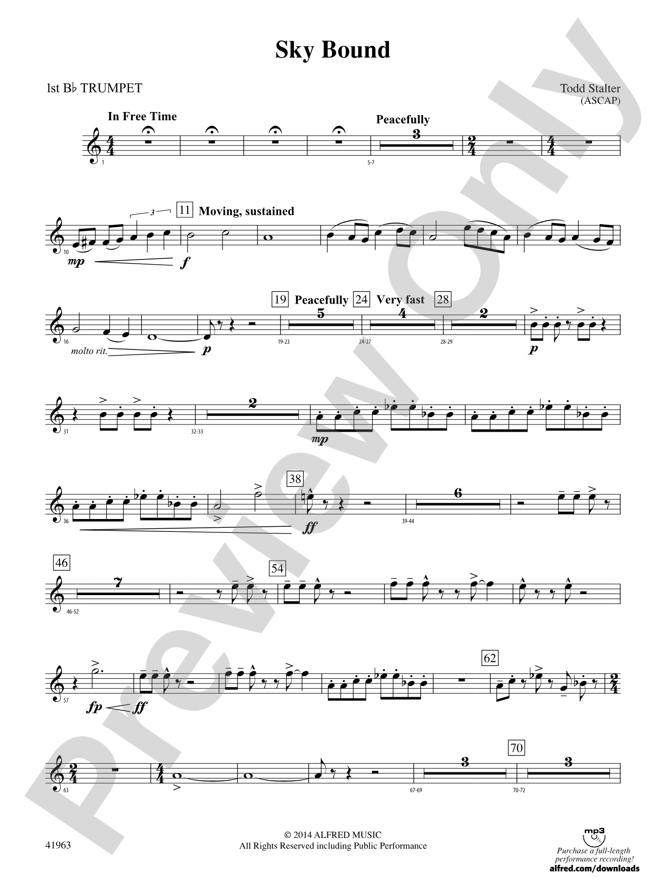Sky Bound: 1st B-flat Trumpet