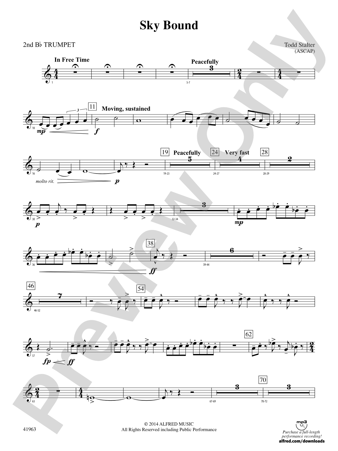 Sky Bound: 2nd B-flat Trumpet