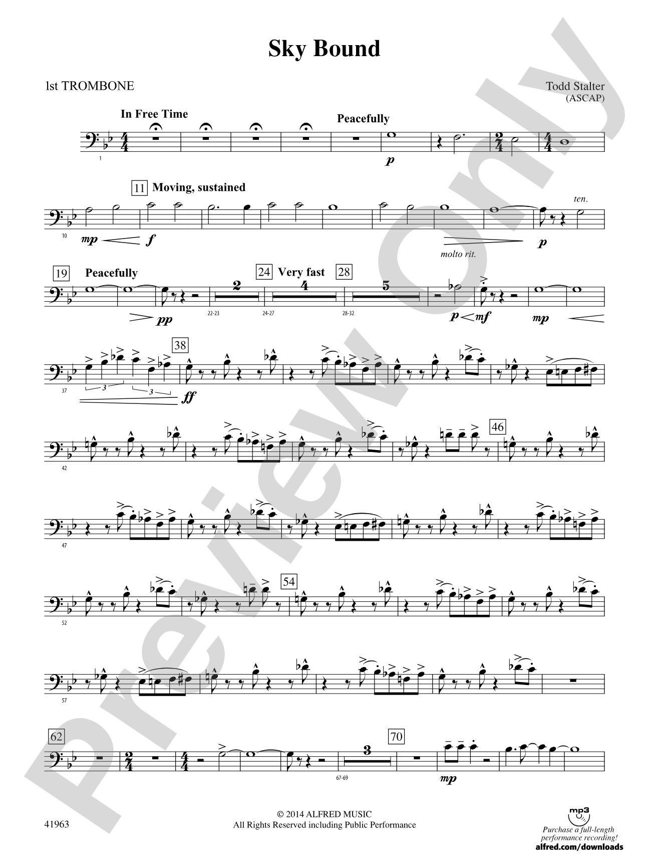 Sky Bound: 1st Trombone