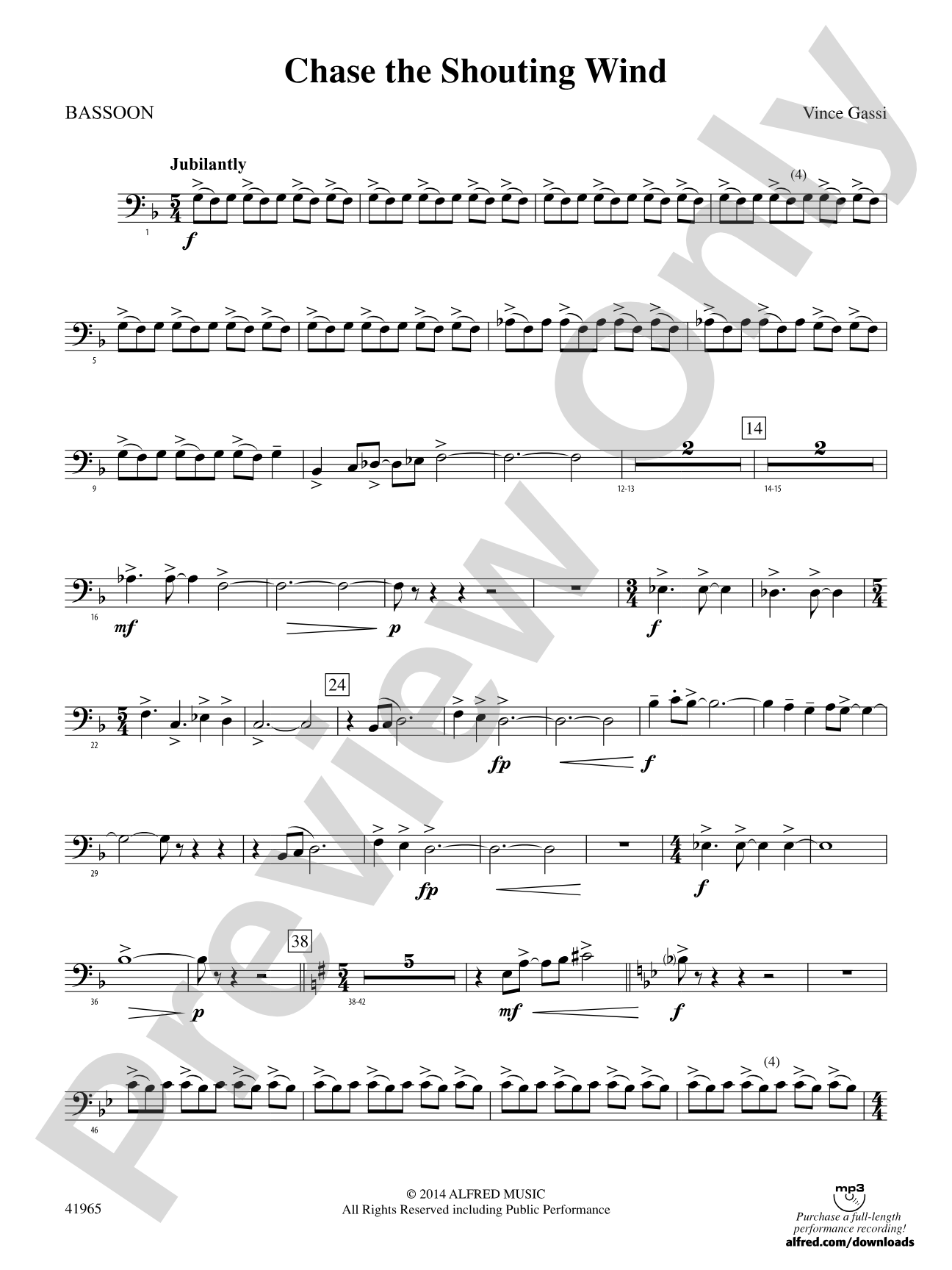 Chase the Shouting Wind: Bassoon