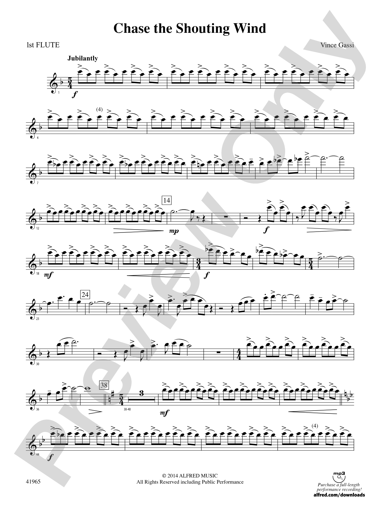Chase the Shouting Wind: Flute